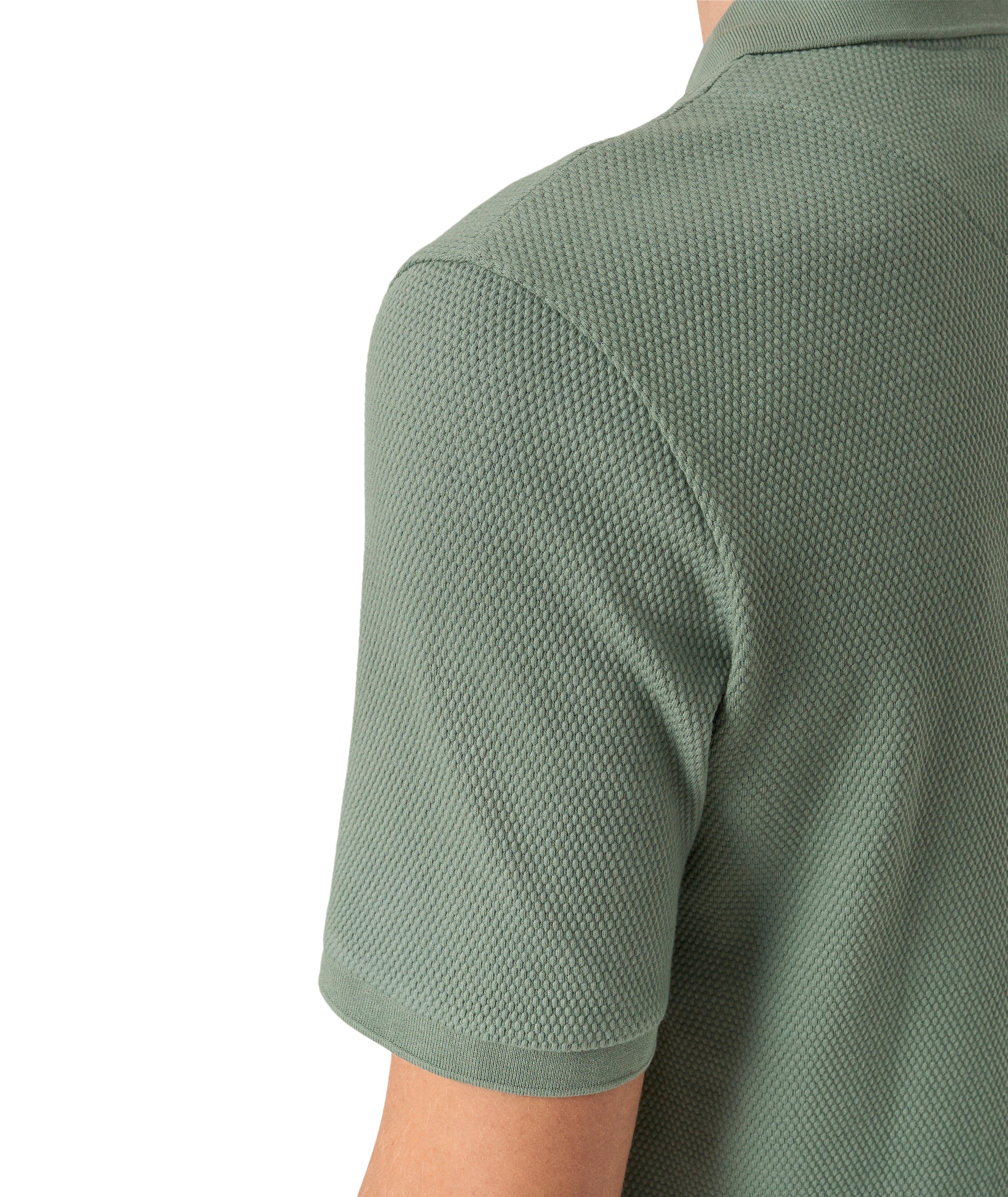 Waffle Knit Johnny Collar Polo image 4