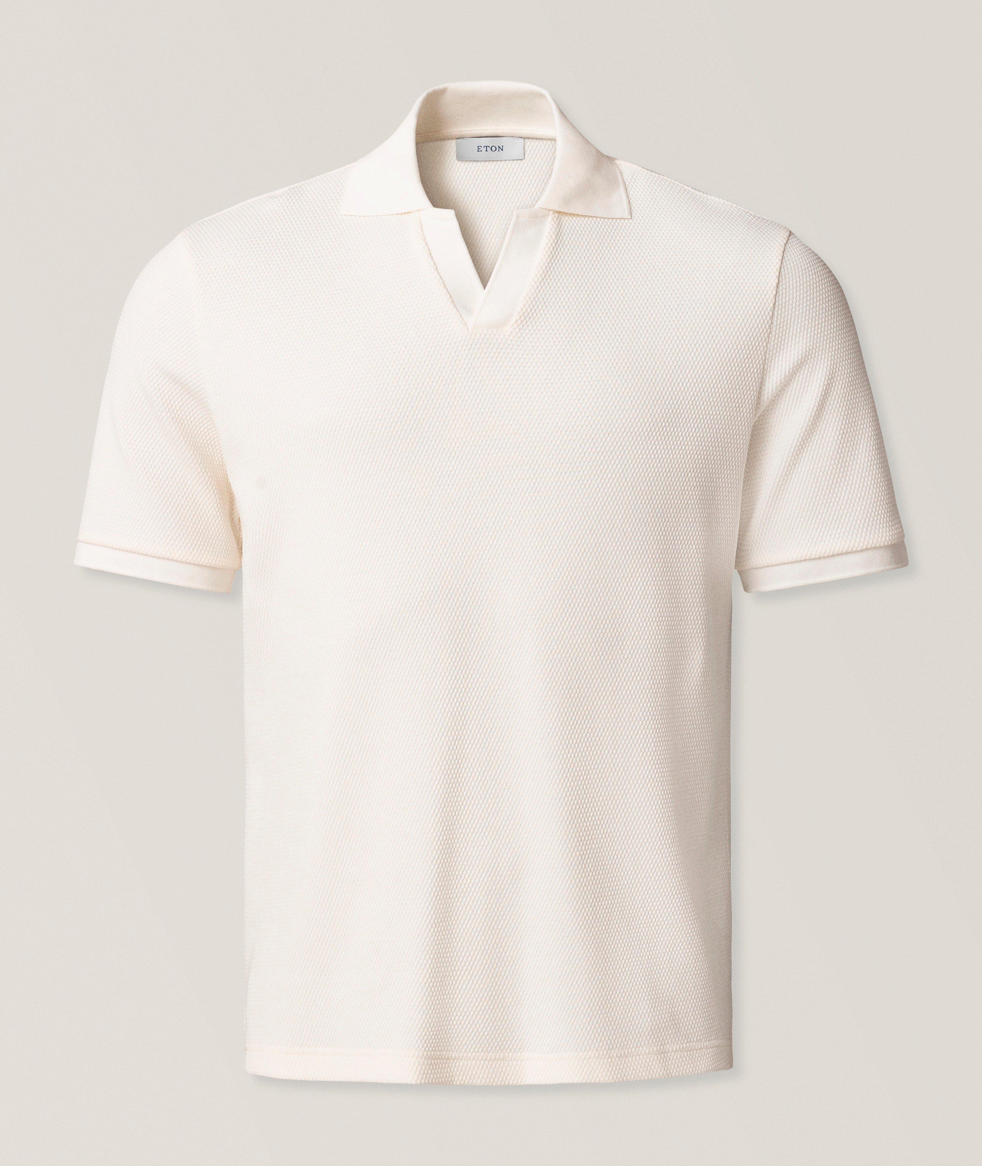 Waffle Knit Johnny Collar Polo image 0