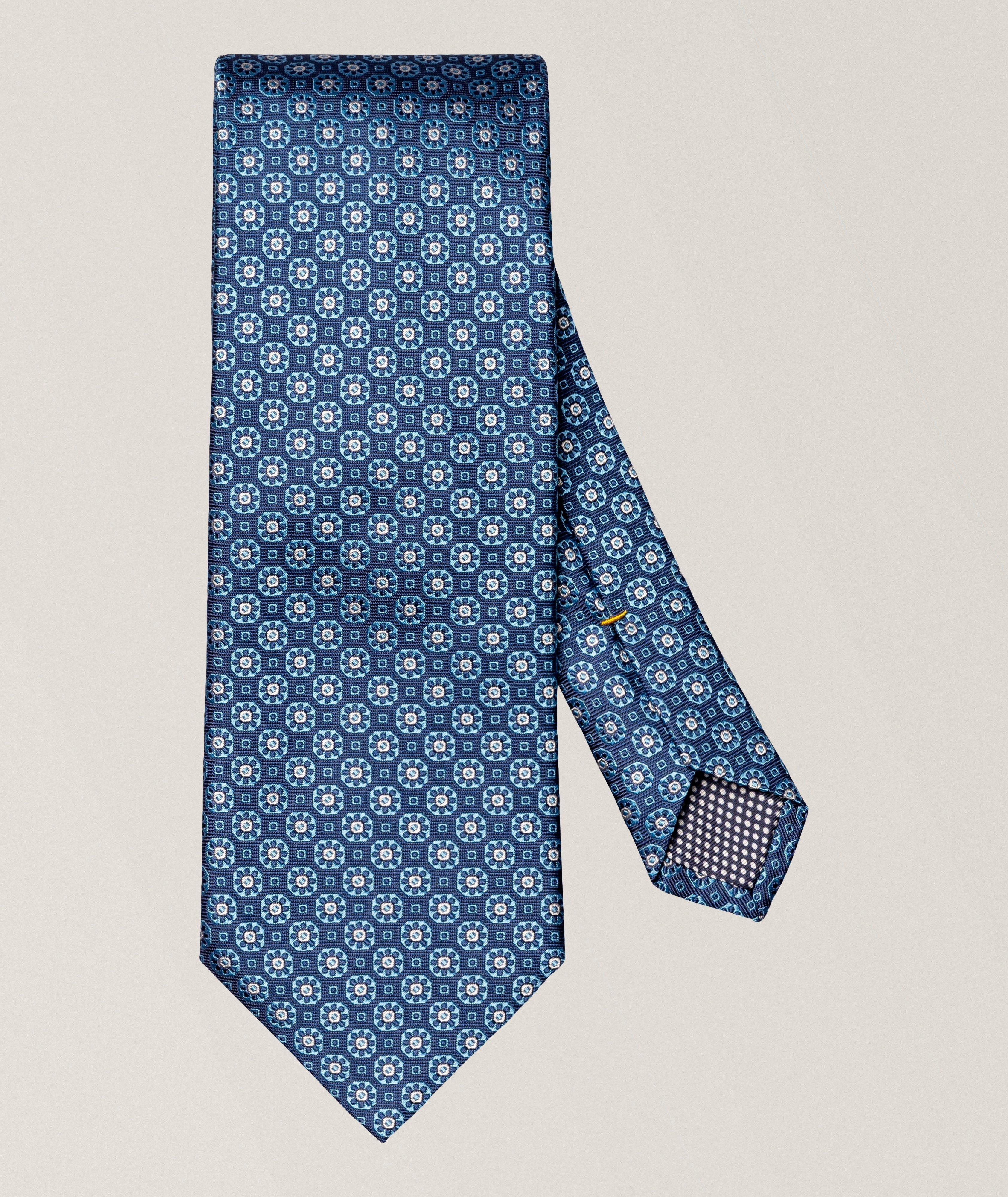 Eton Cravate en soie tissée médaillon