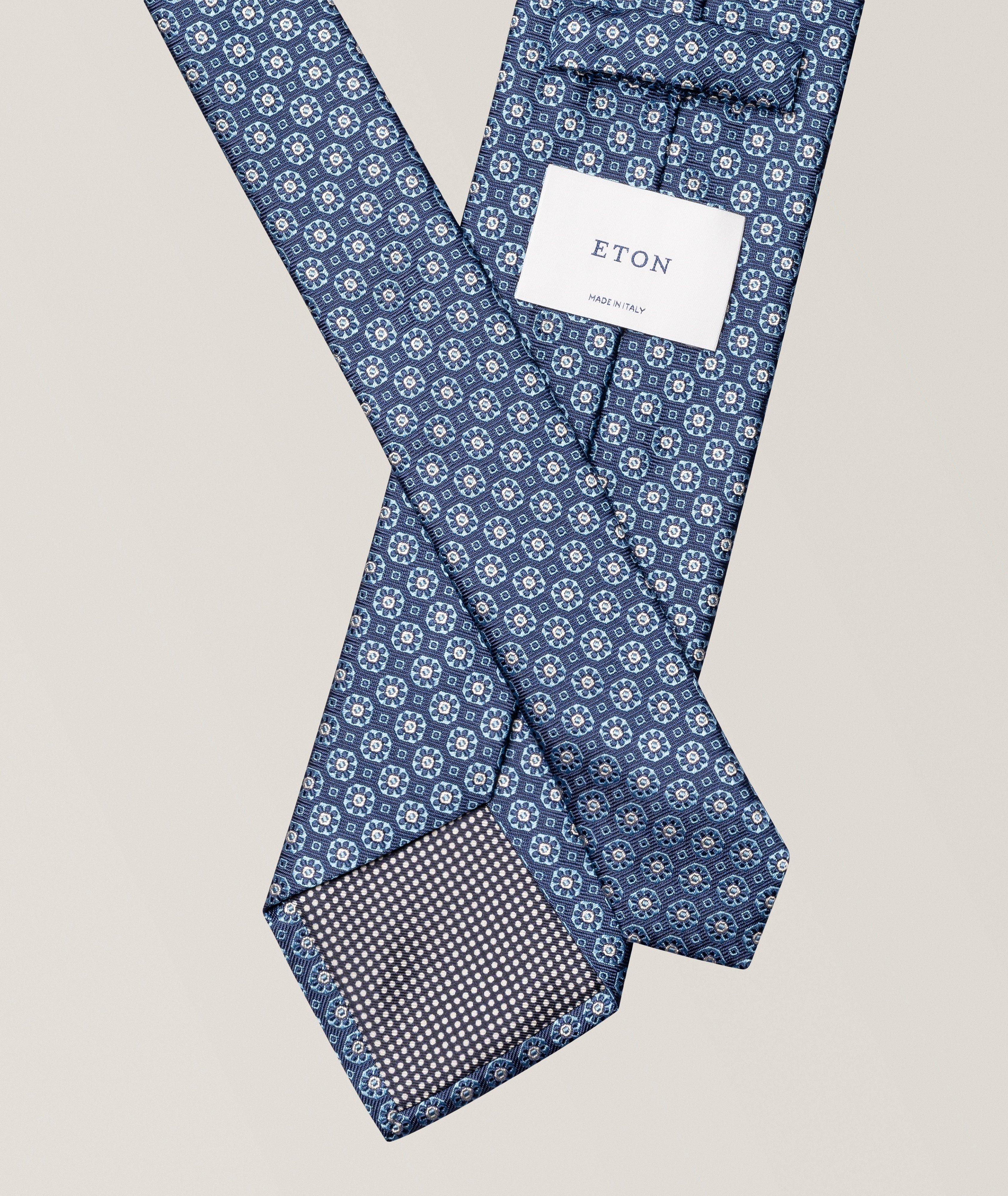 Medallion Woven Silk Tie image 1