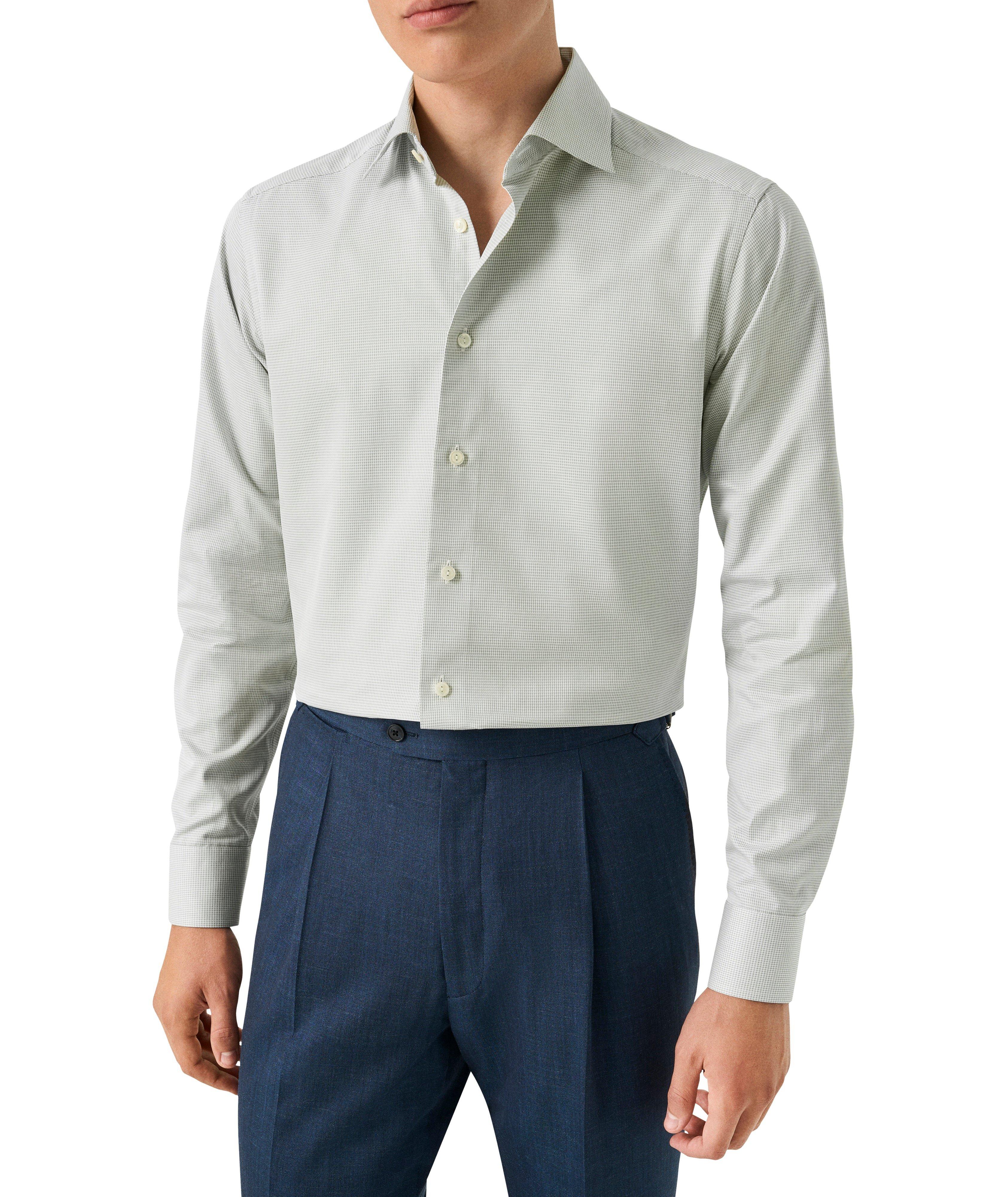 Contemporary-Fit Houndstooth Twill Dress Shirt image 1