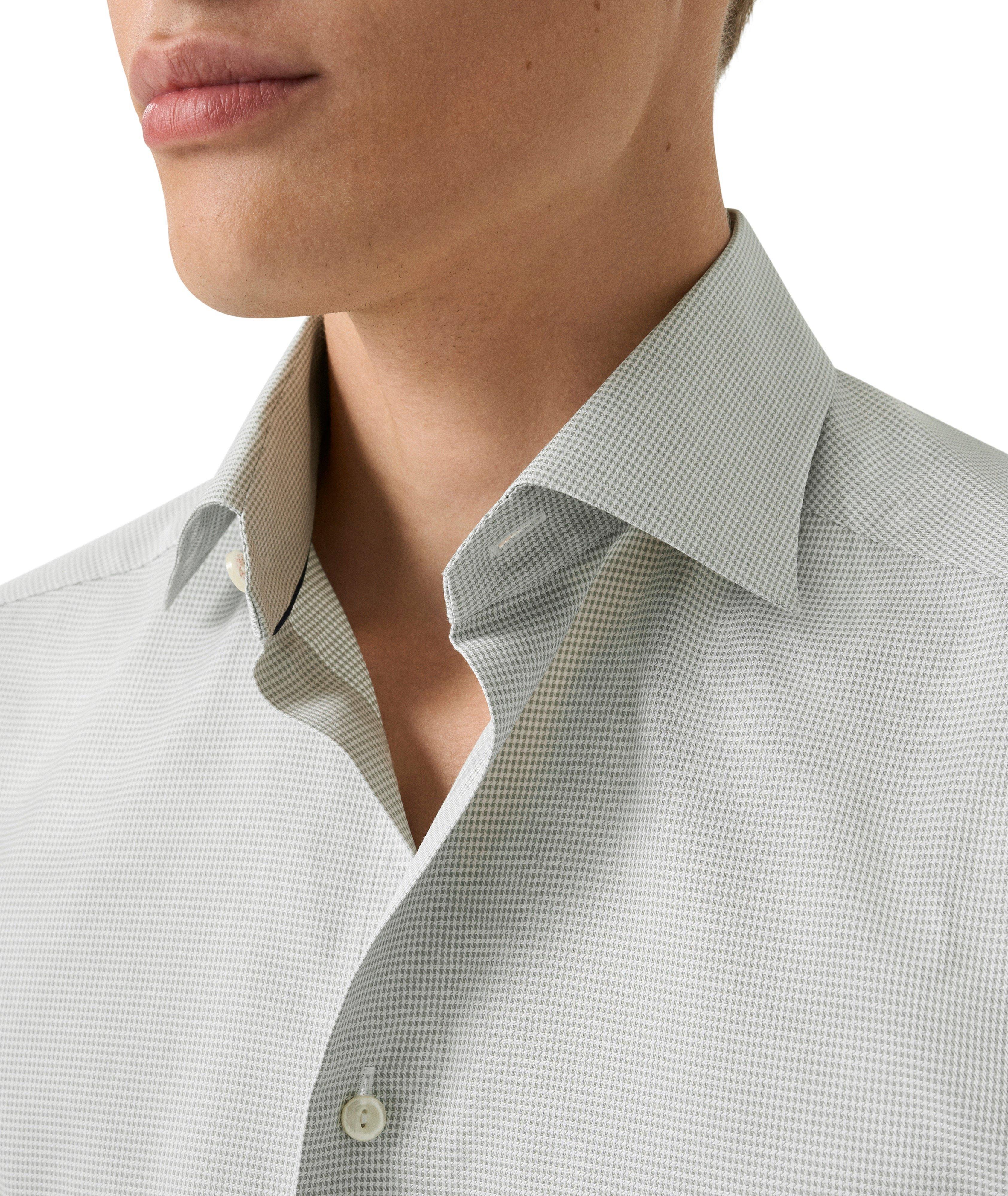 Contemporary-Fit Houndstooth Twill Dress Shirt image 3