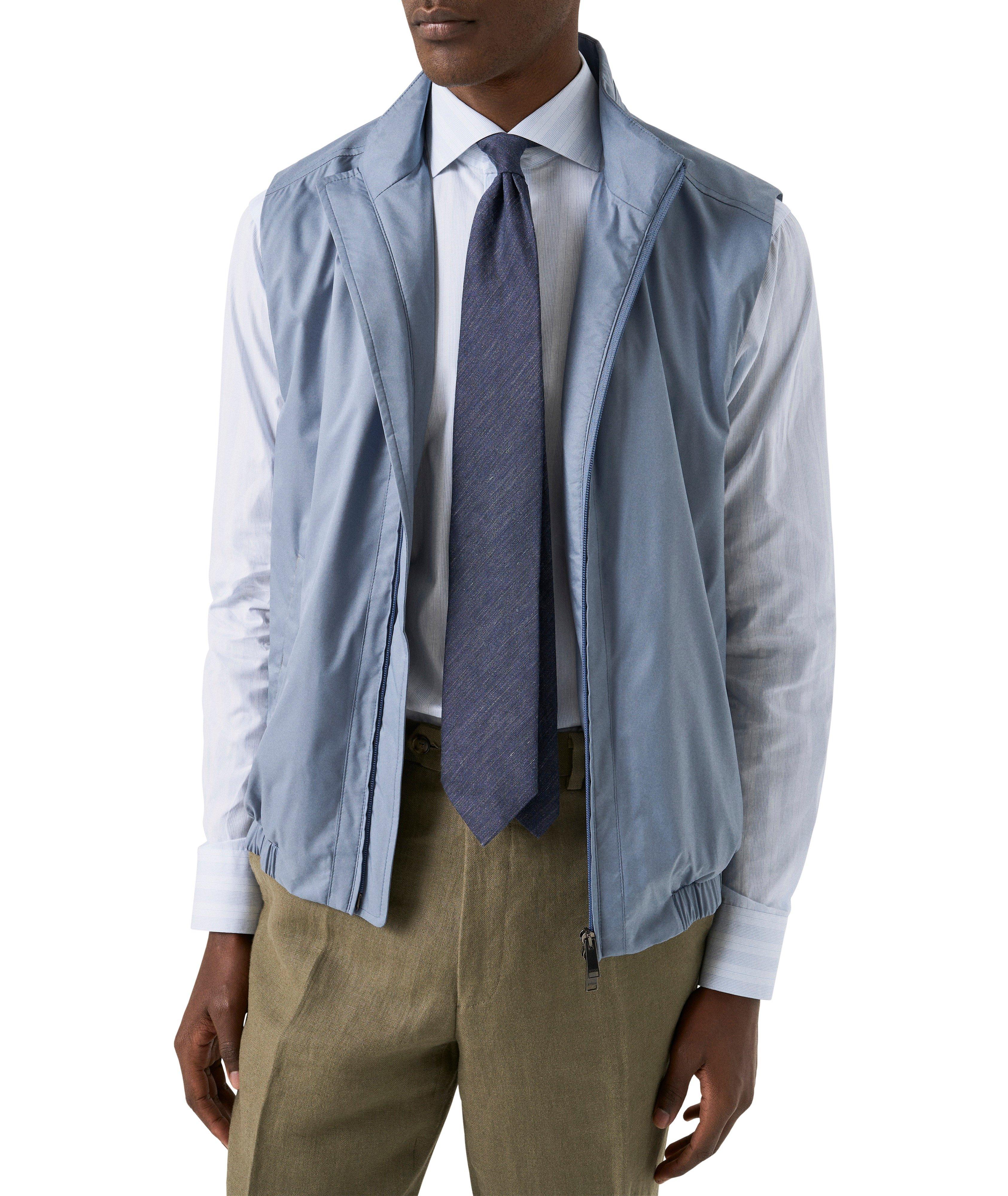 Chemise habillée popeline brise rayures coupe-contemporaine image 5