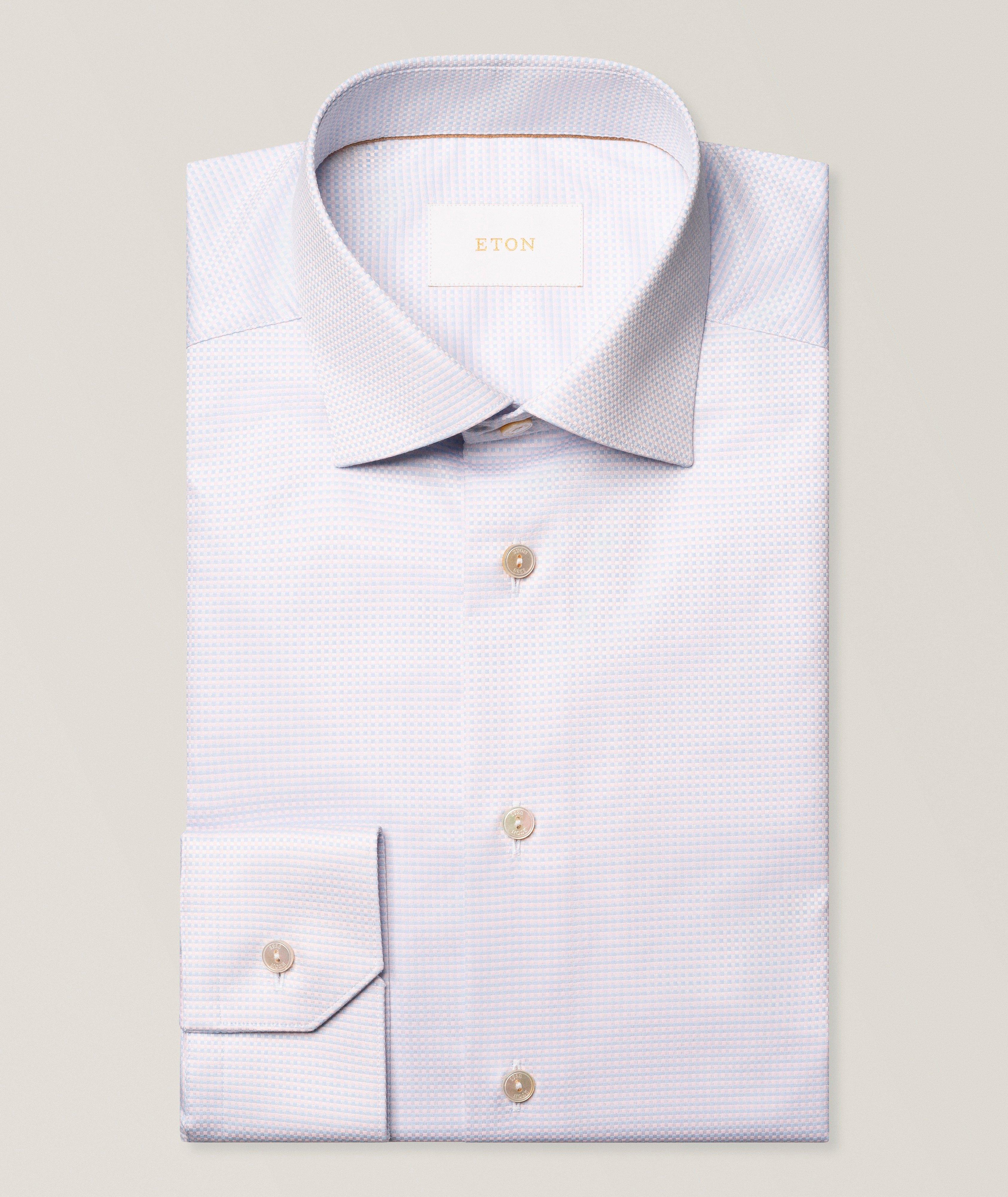 Eton Slim-Fit Semi-Solid Cotton Dress Shirt