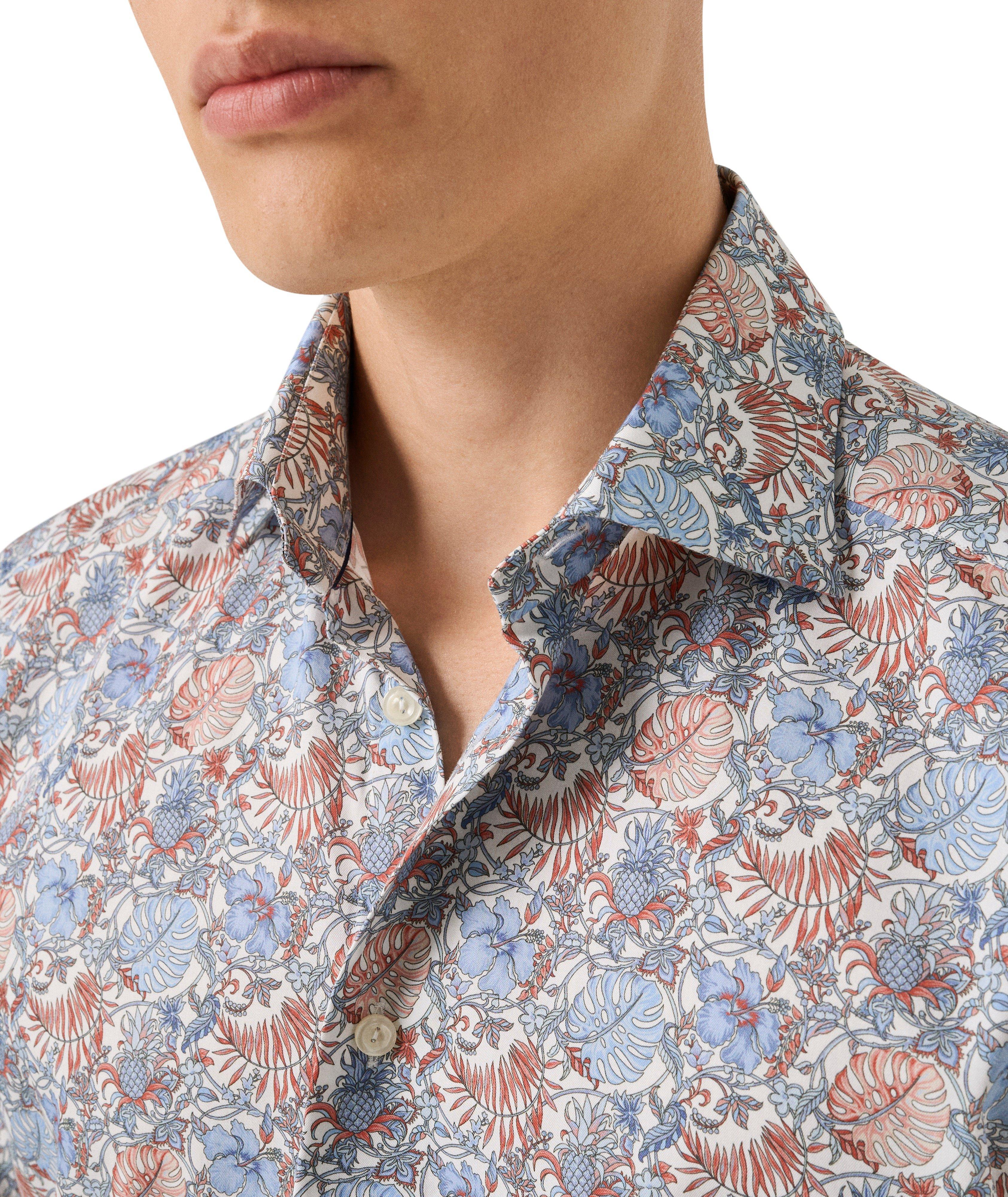 Contemporary-Fit Floral Twill Dress Shirt image 3