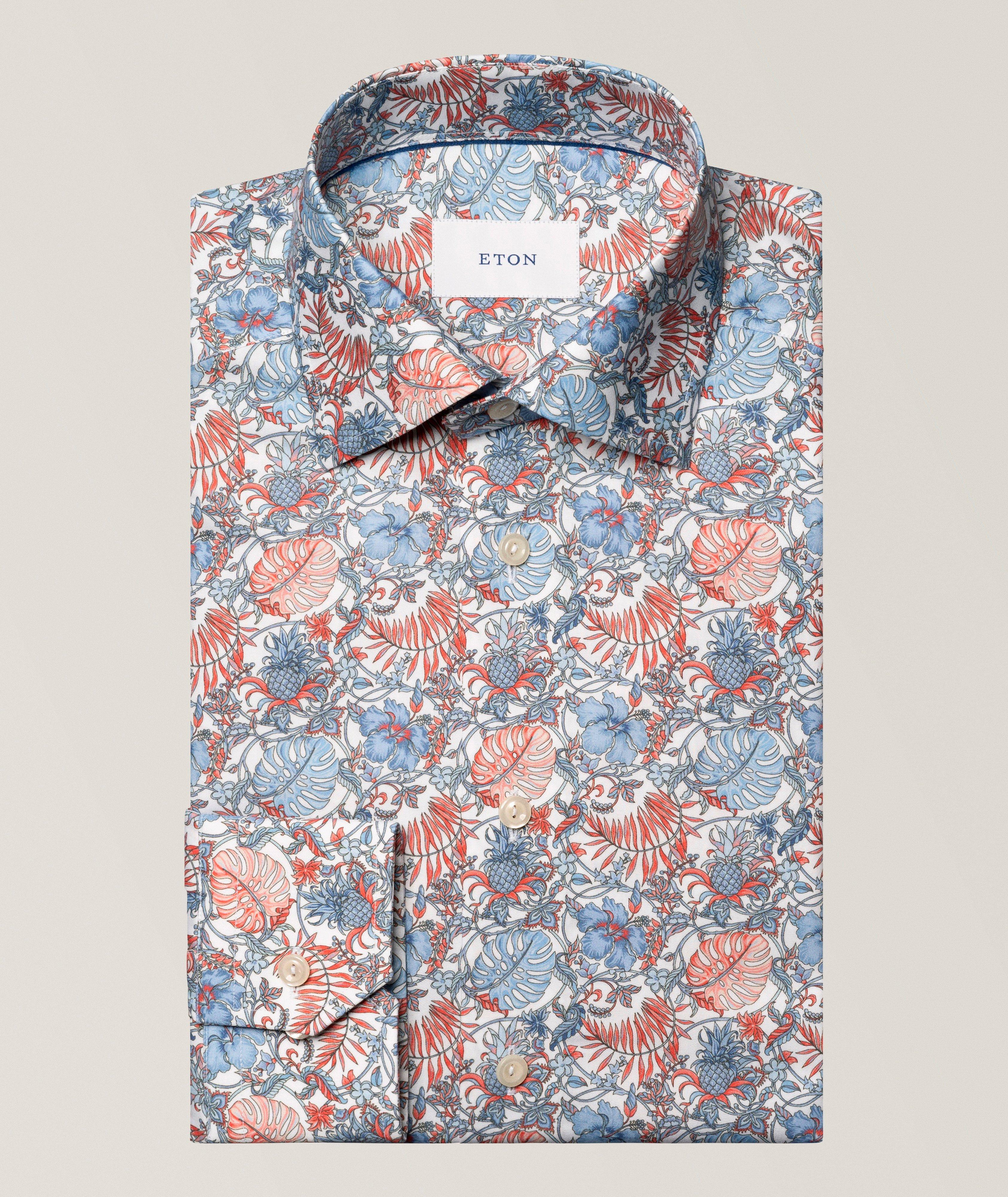 Eton Contemporary-Fit Floral Twill Dress Shirt