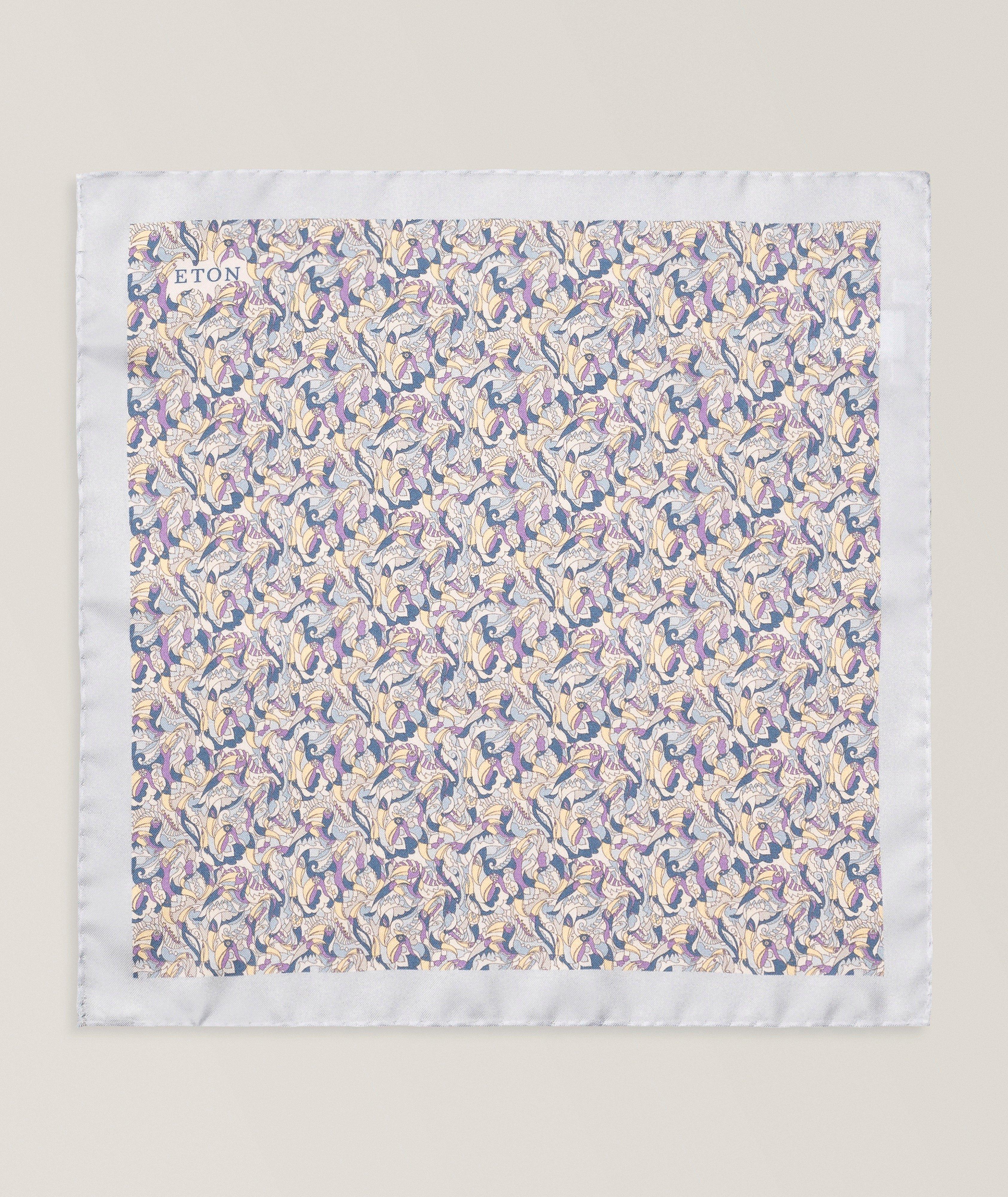 Eton Mouchoir de poche en sergé soie multi-paisley