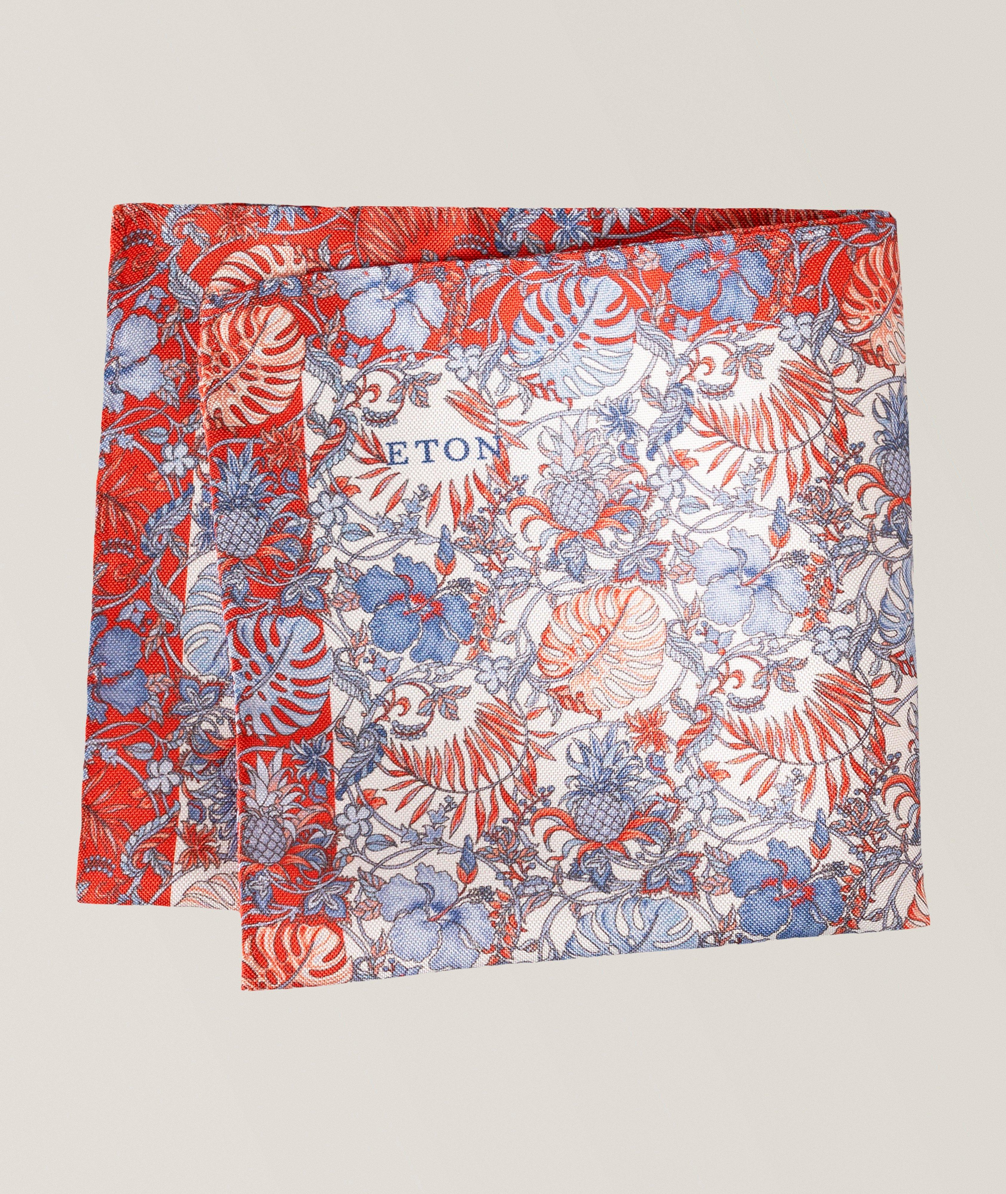 Tropical Oxford Silk Pocket Square image 1