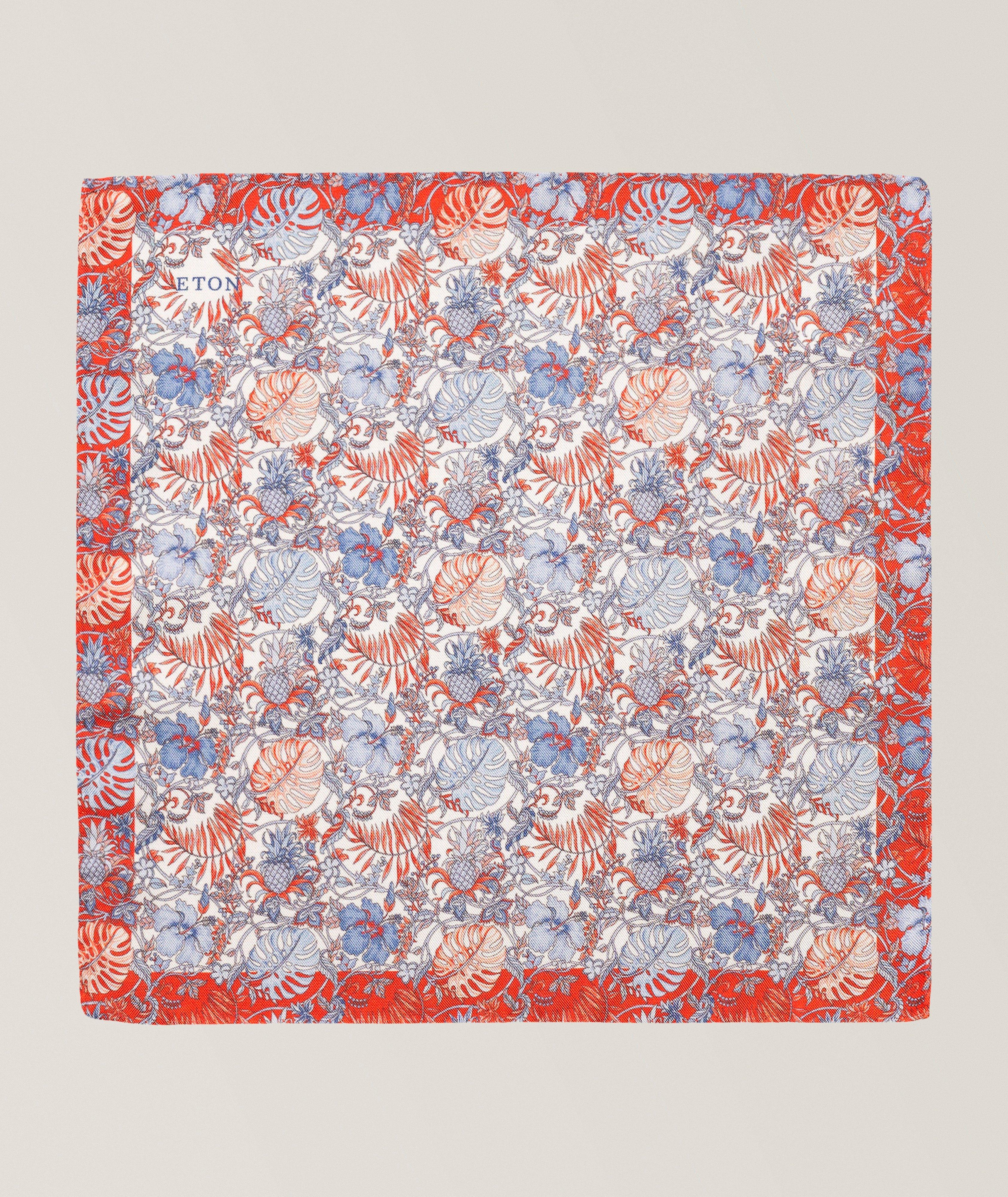 Tropical Oxford Silk Pocket Square image 0