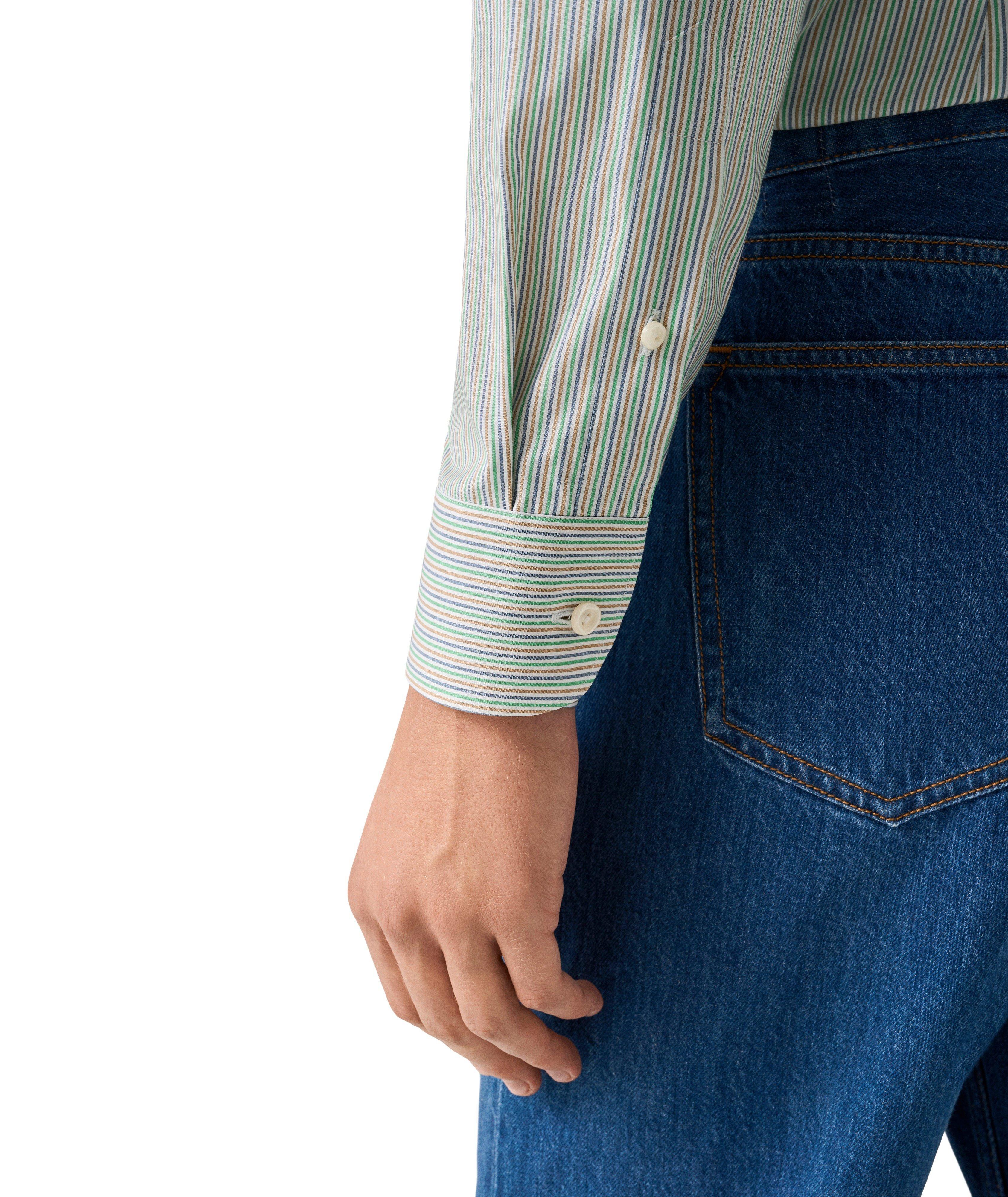 Slim-Fit Striped Breeze Poplin Dress Shirt image 4