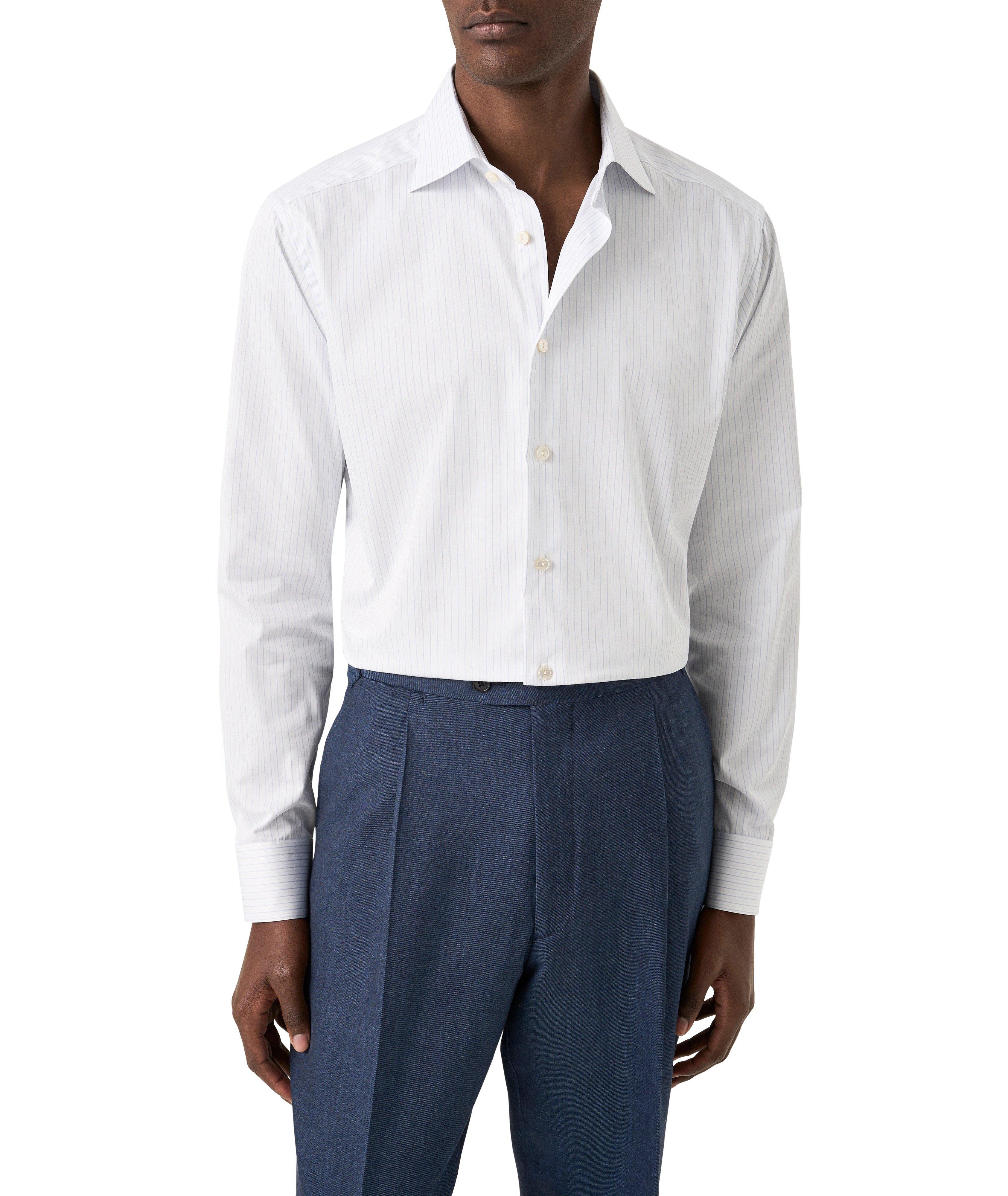 Chemise habillée coton rayée coupe-contemporaine image 1