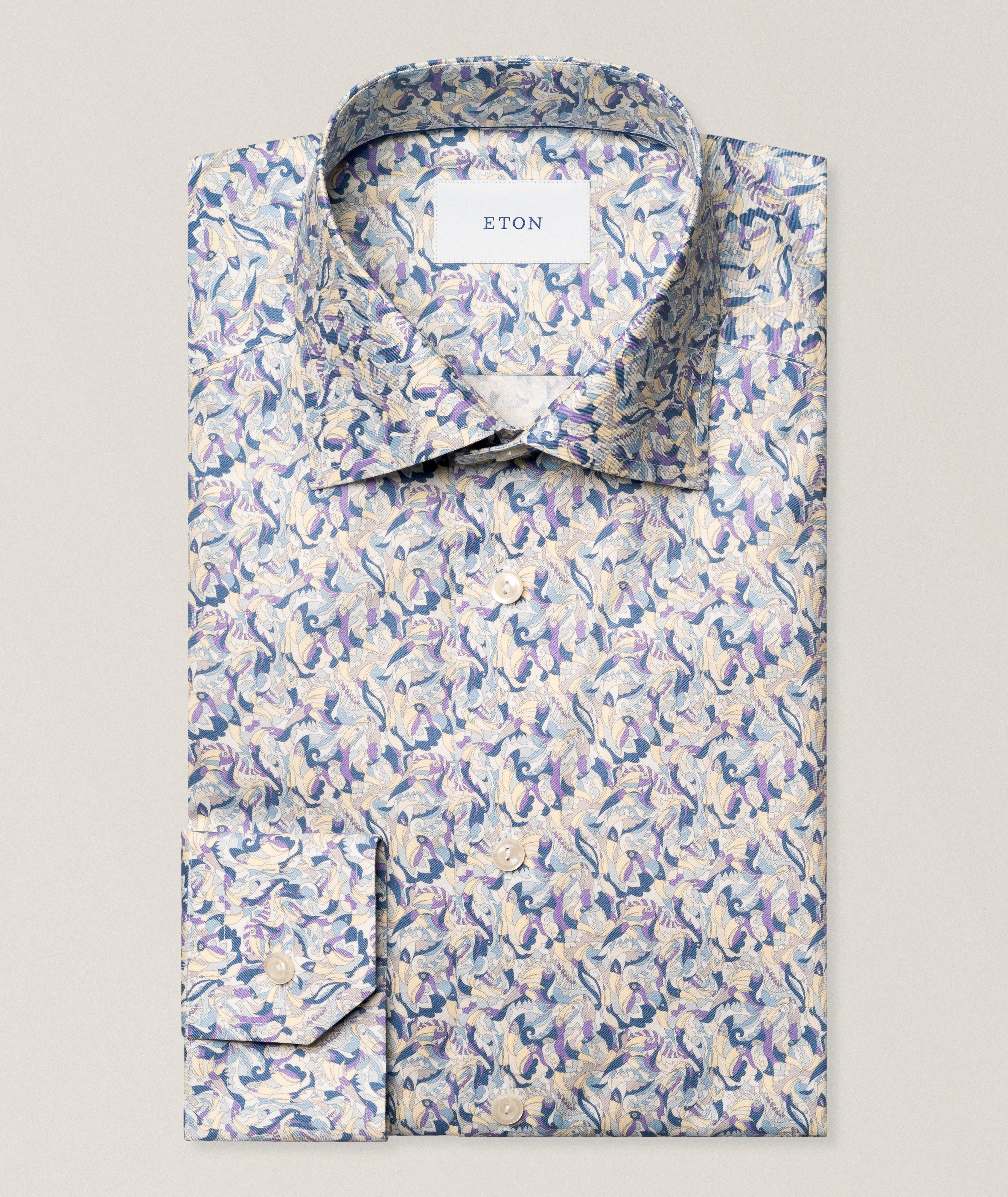 Eton Chemise habillée sergé signature floral coupe-ajustée