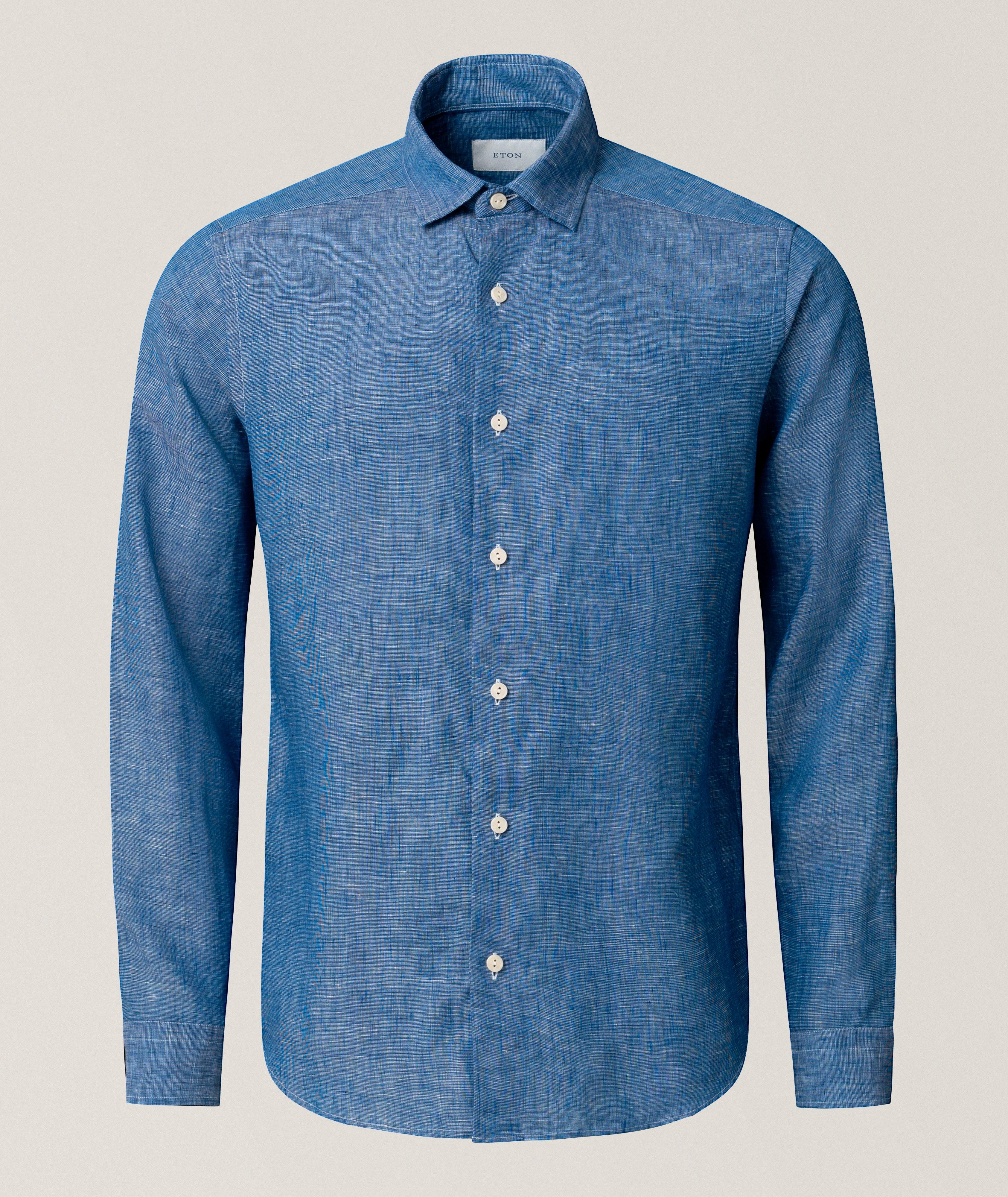 Eton Contemporary-Fit Garment-Dyed Linen Shirt