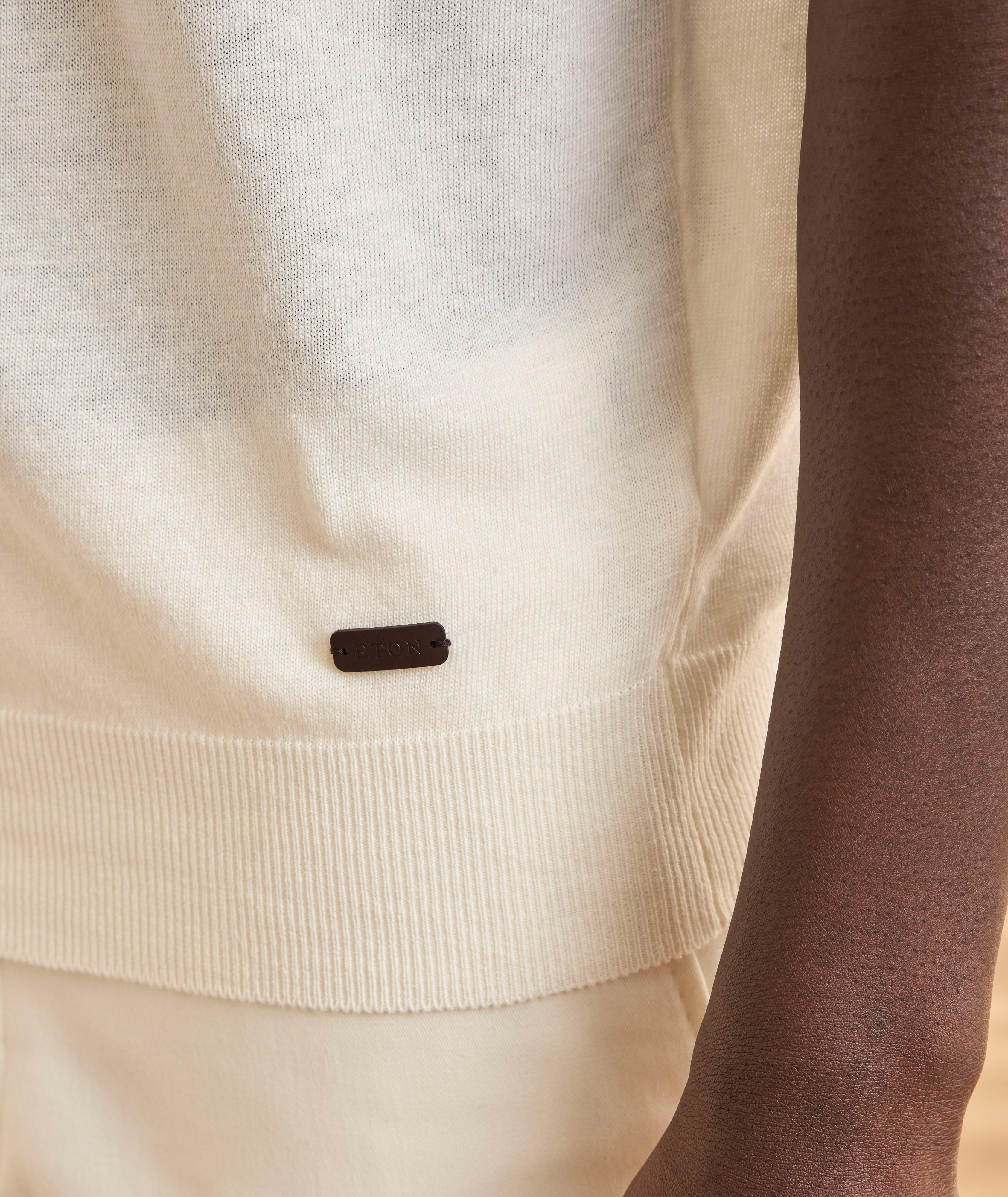 Cotton-Linen Knit Polo  image 3