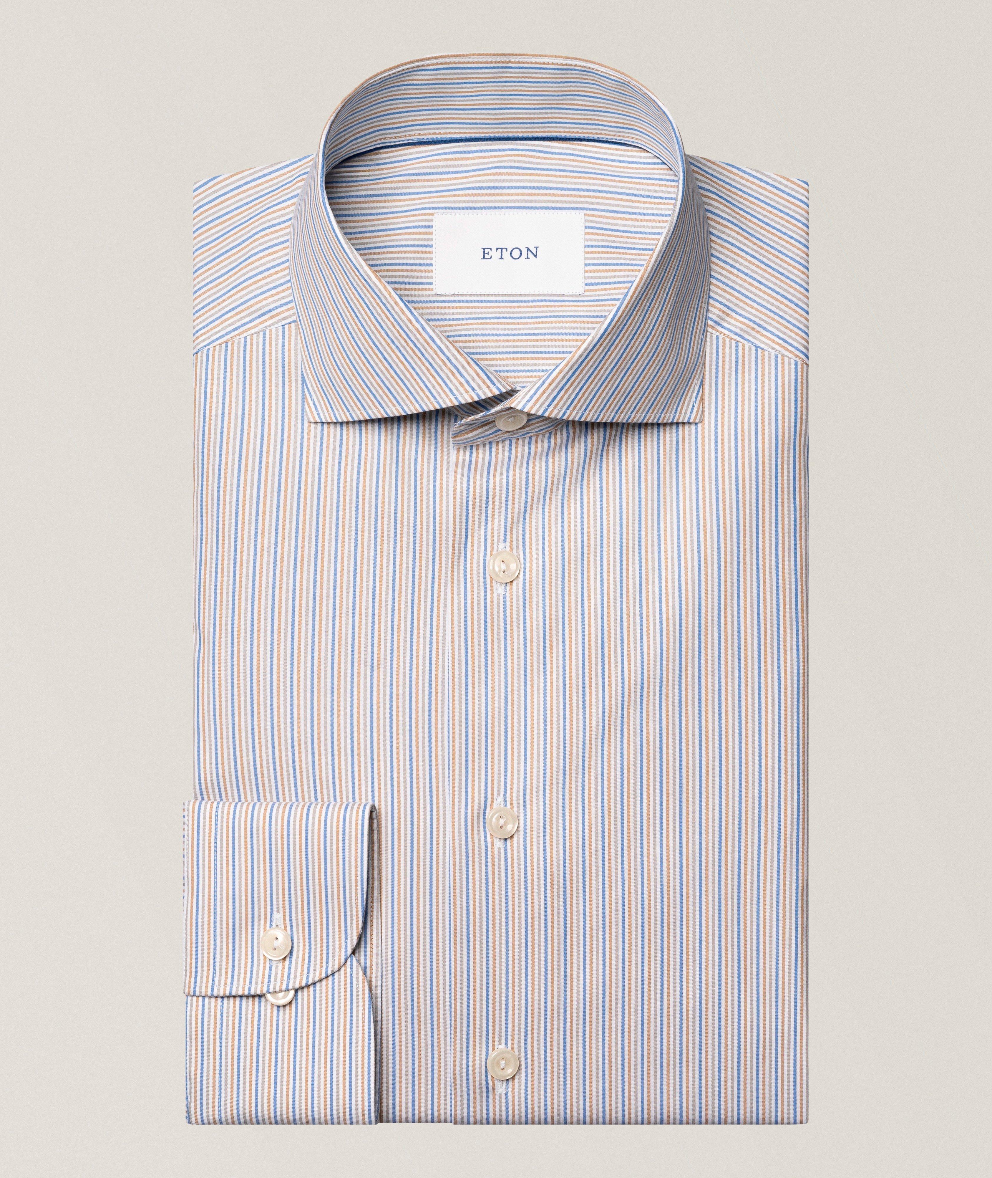 Eton Contemporary-Fit Stripe Breeze Poplin Dress Shirt