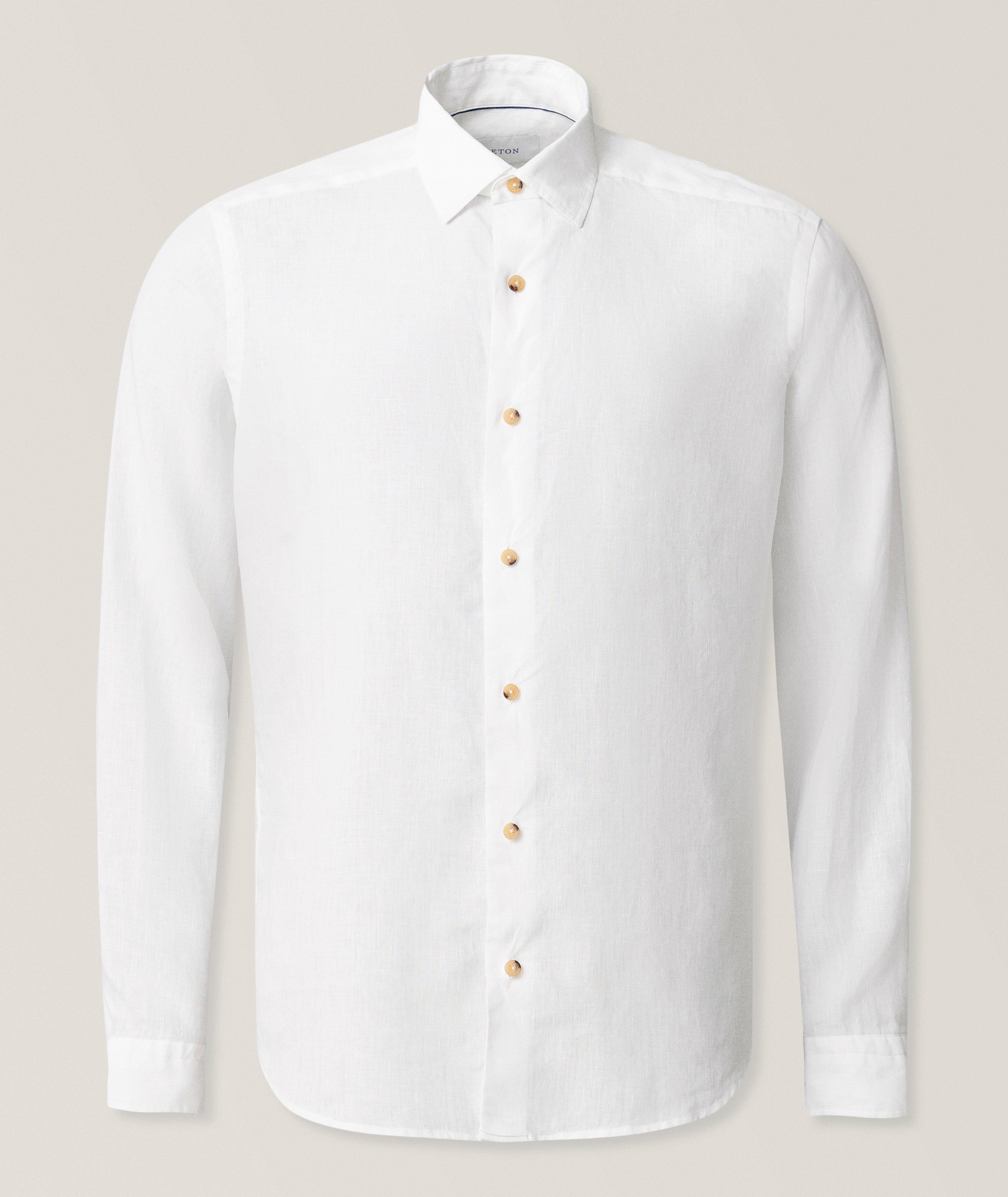 Contemporary-Fit Garment-Dyed Linen Shirt image 0