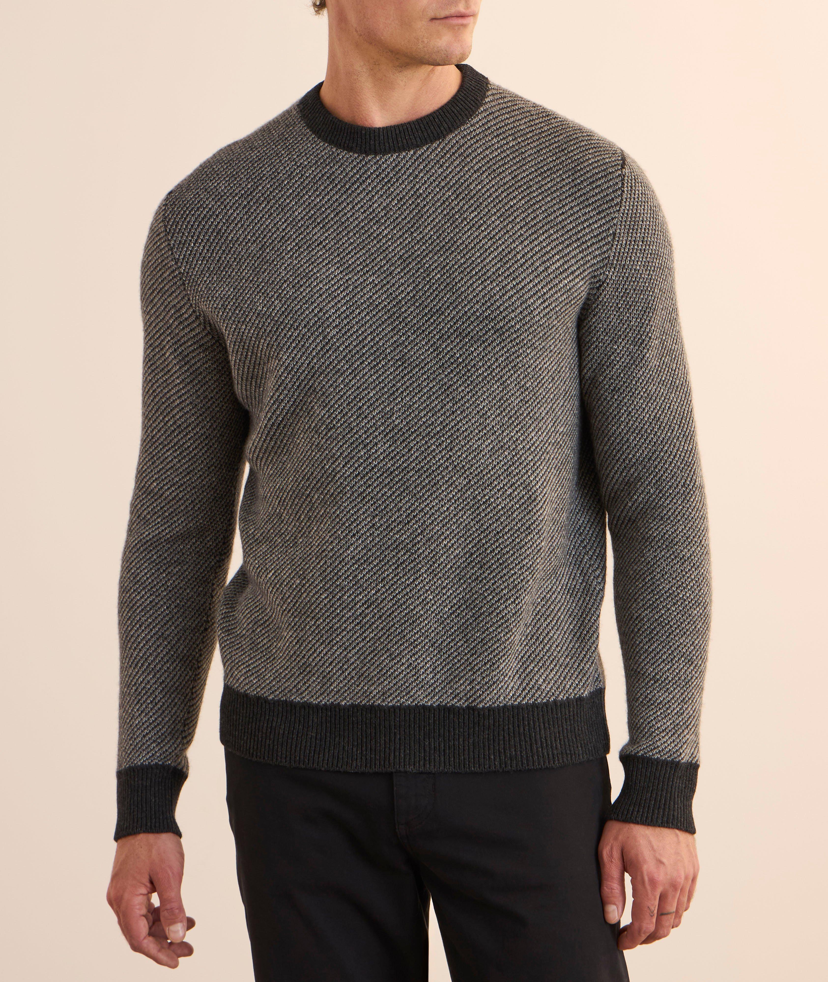 Mélange Wool-Blend Crewneck Sweater image 1