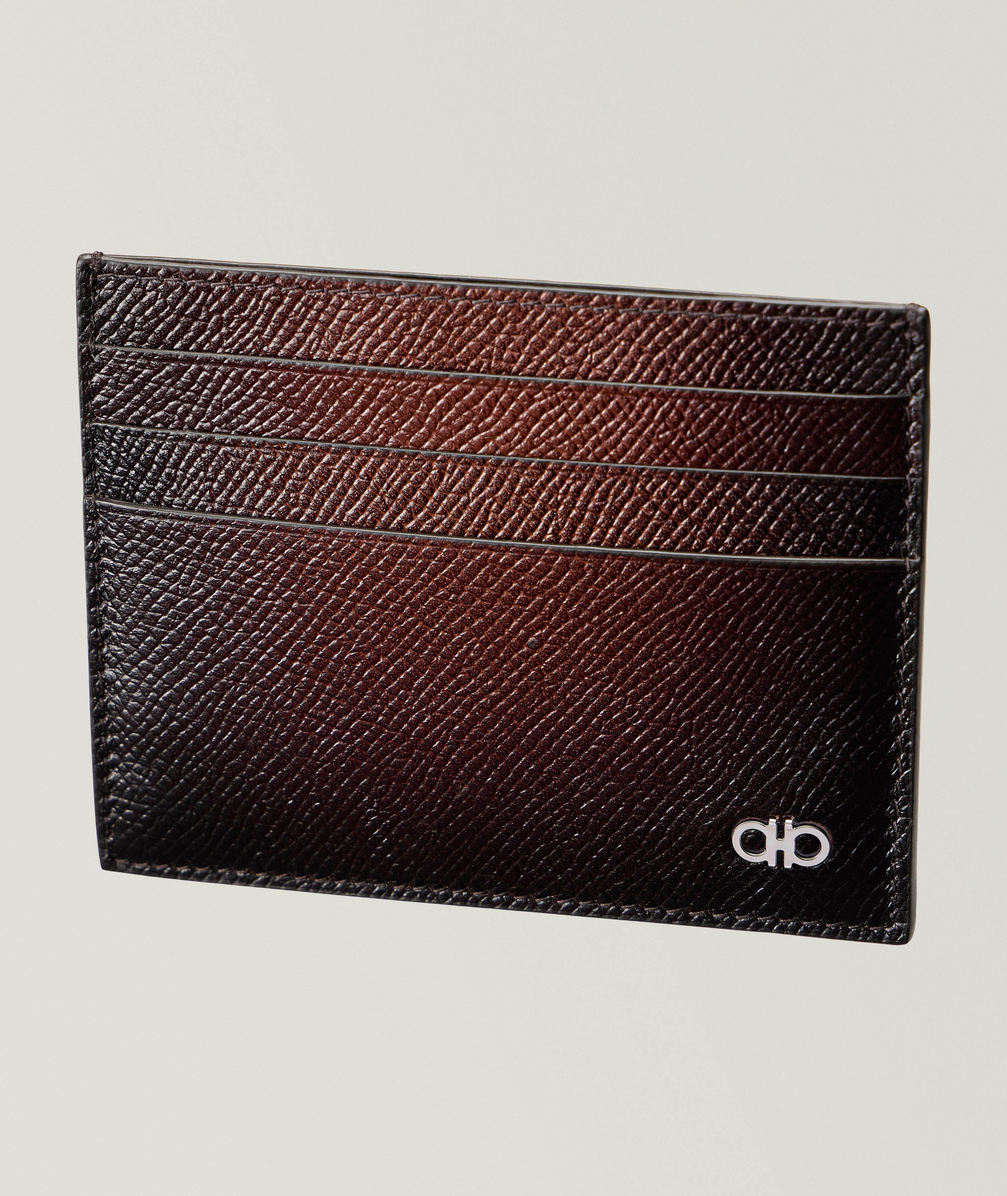 Gancio Burnished Leather Cardholder image 0