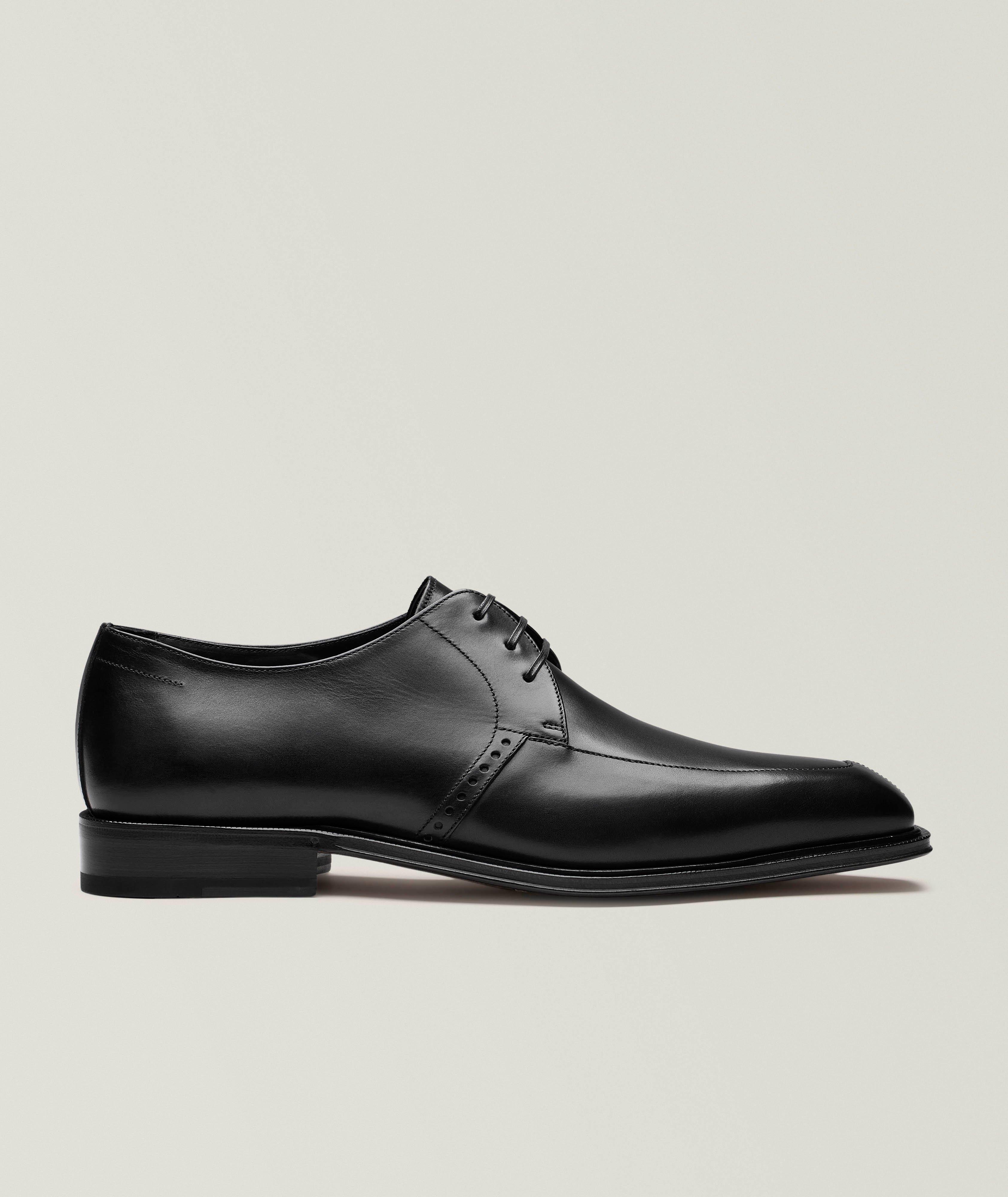Ferragamo Trenton Leather Lace-Up Derbies