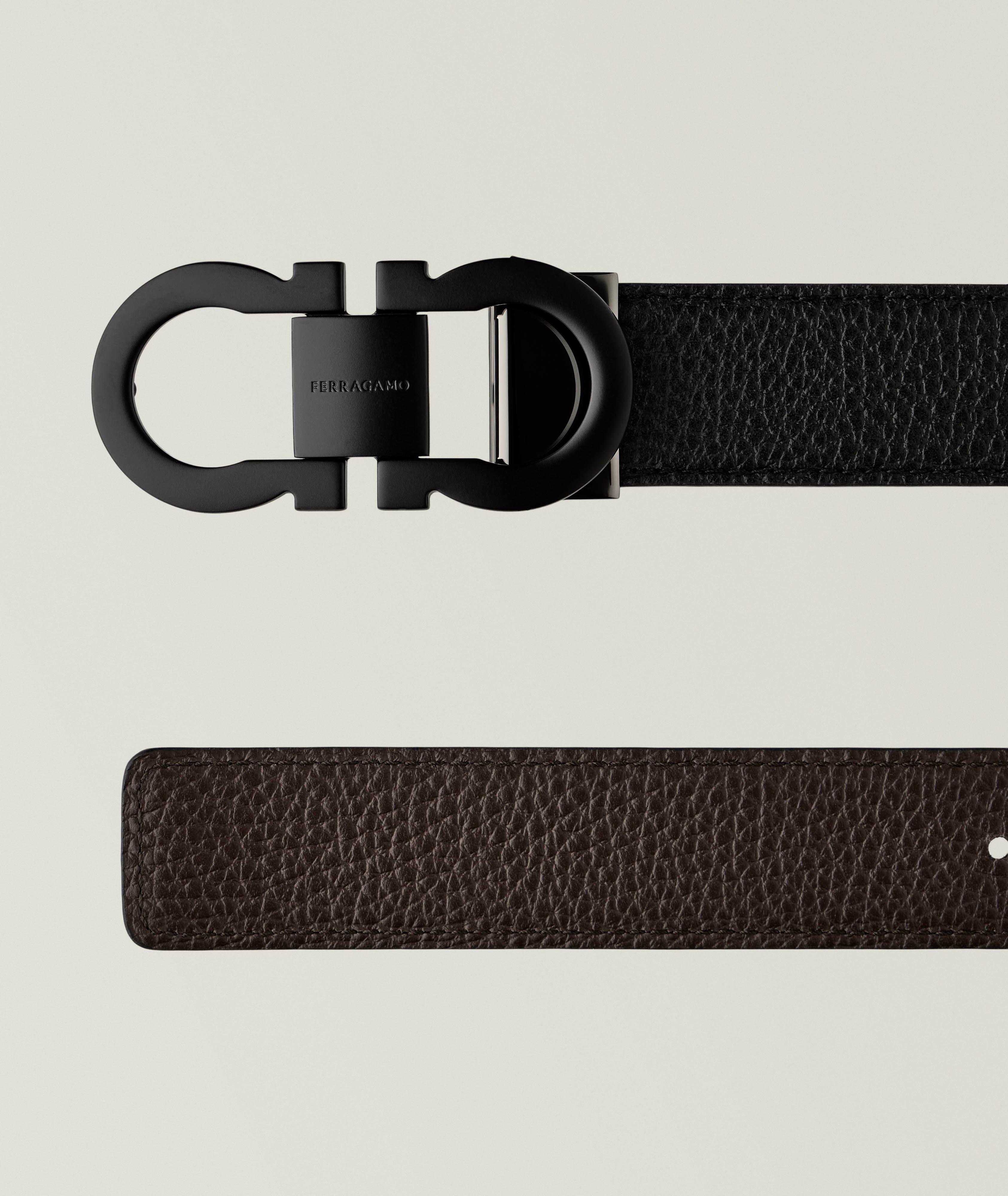 Reversible Double Gancio Leather Belt image 1