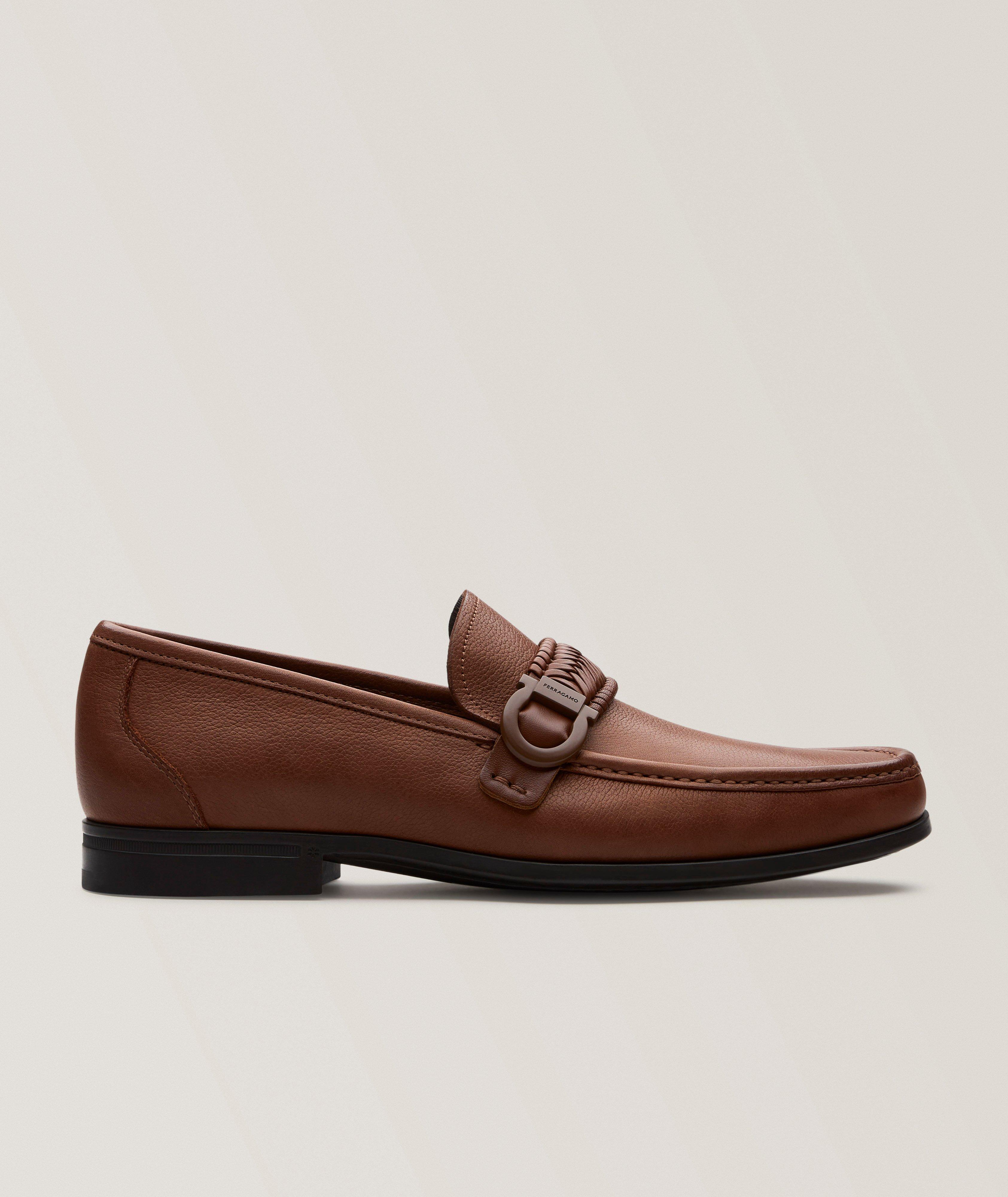 Ferragamo Wholecut Leather Zip-Up Loafers | Dress Shoes | Harry Rosen