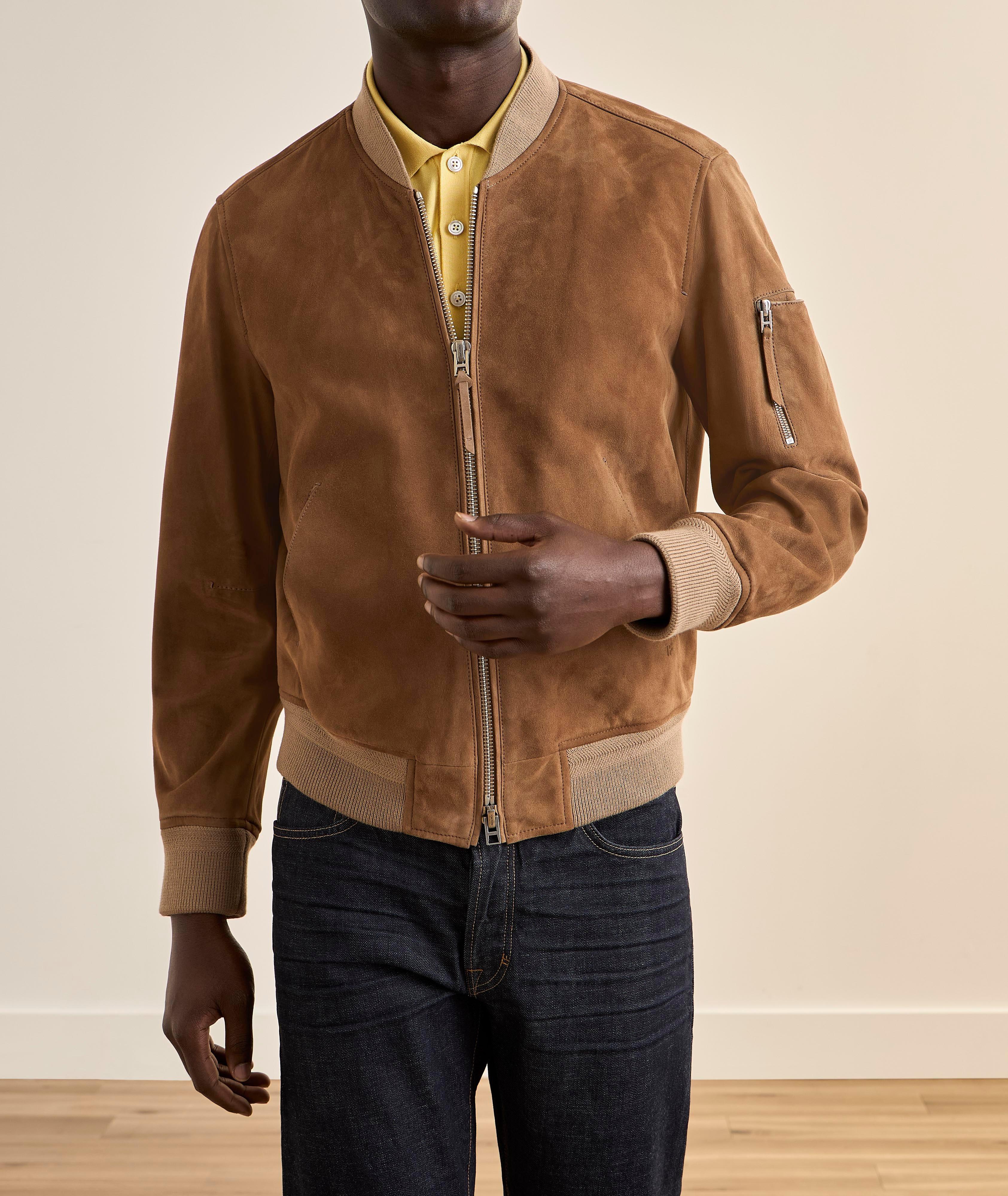 Bomber suède clair image 1