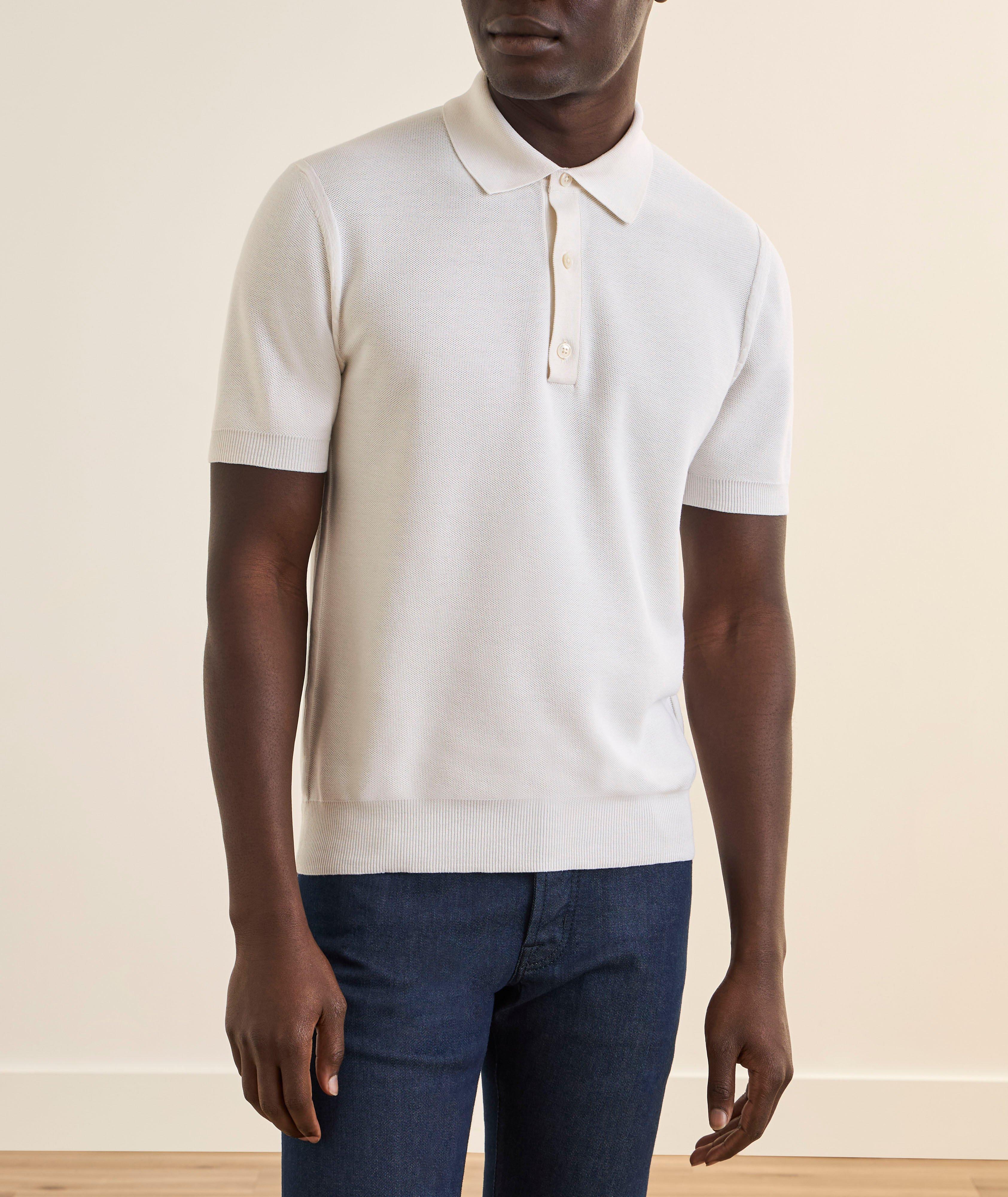 Silk-Cotton Piqué Polo image 1