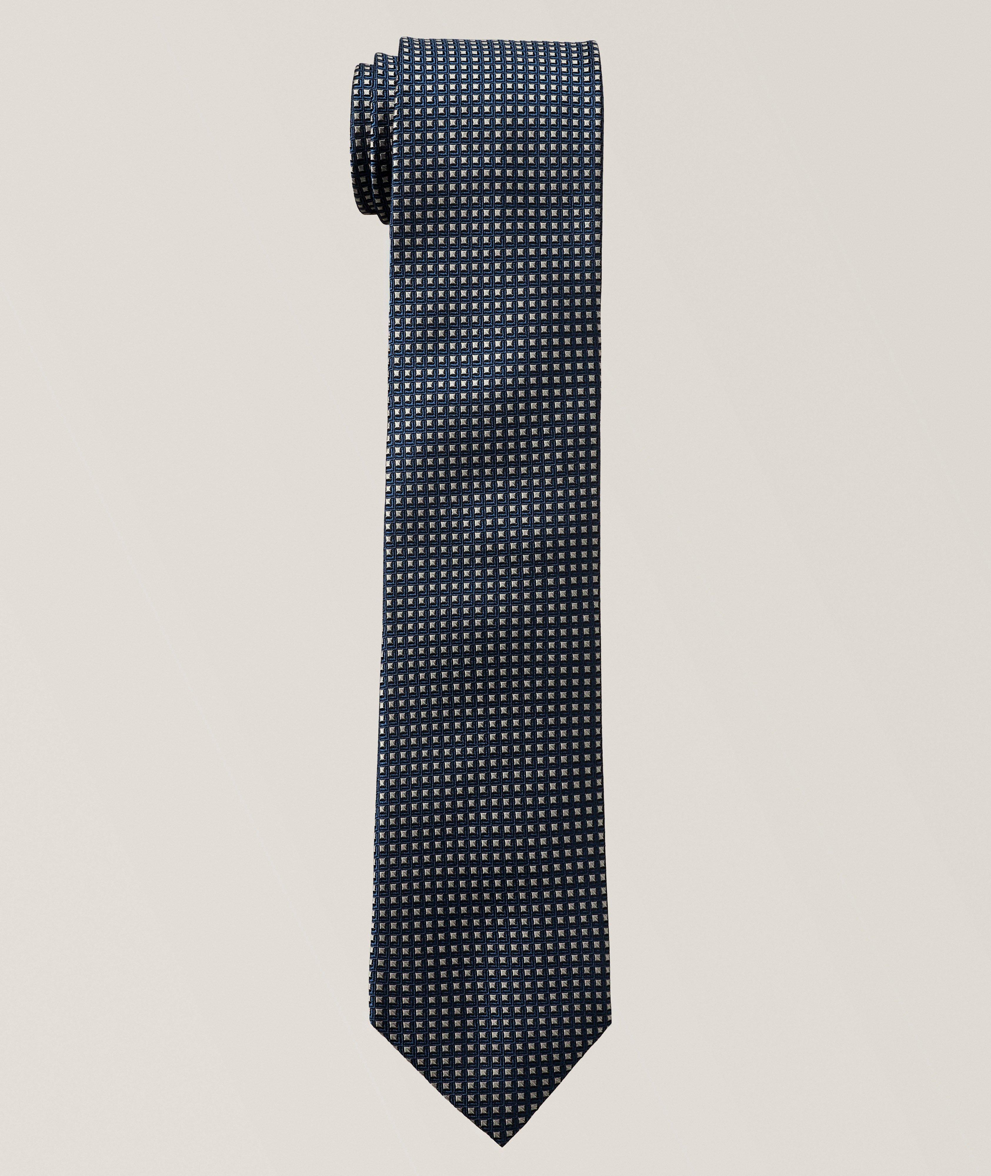 TOM FORD Cravate en soie jacquard carrée