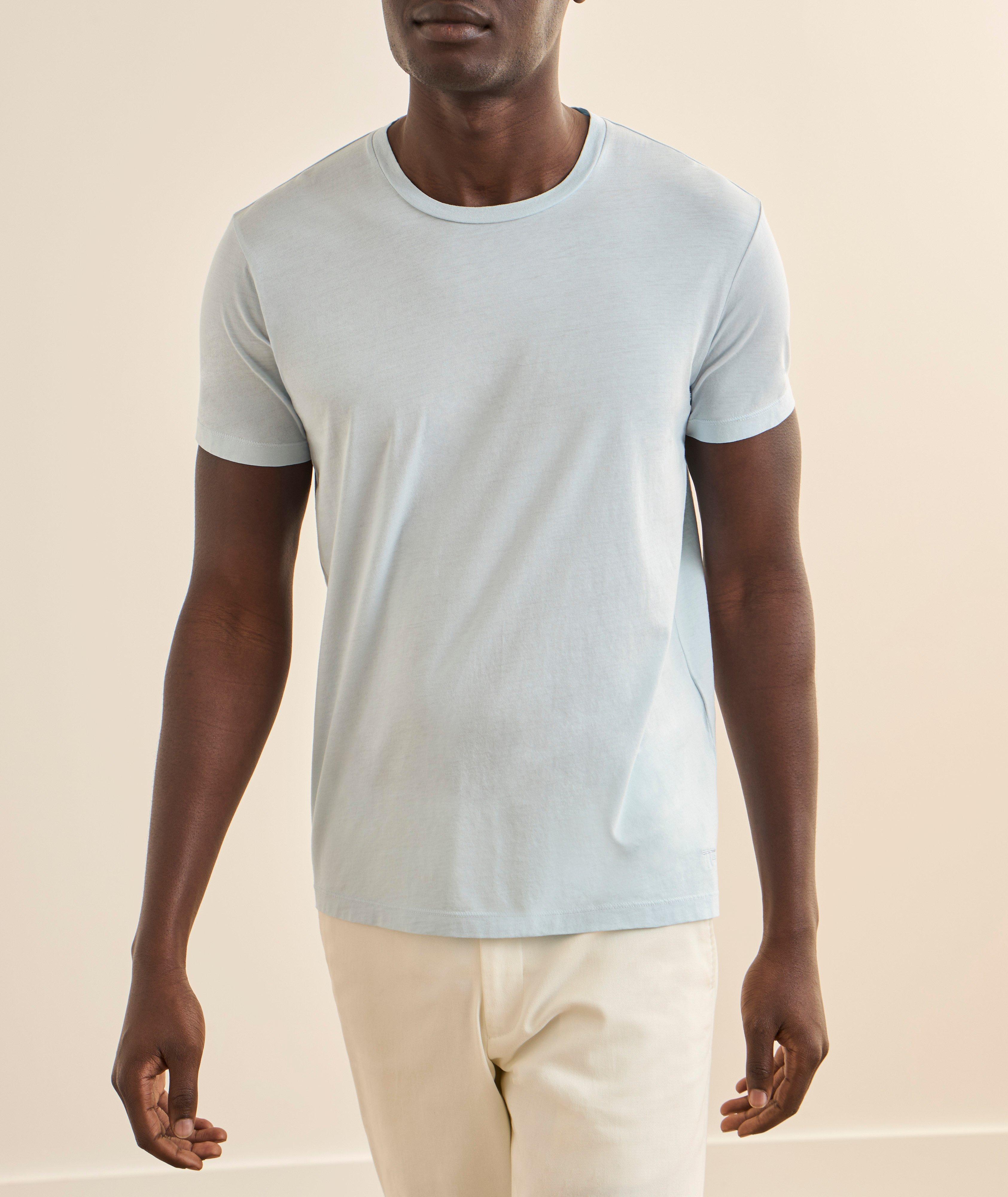 Cotton-Silk Slub Crewneck T-Shirt image 1