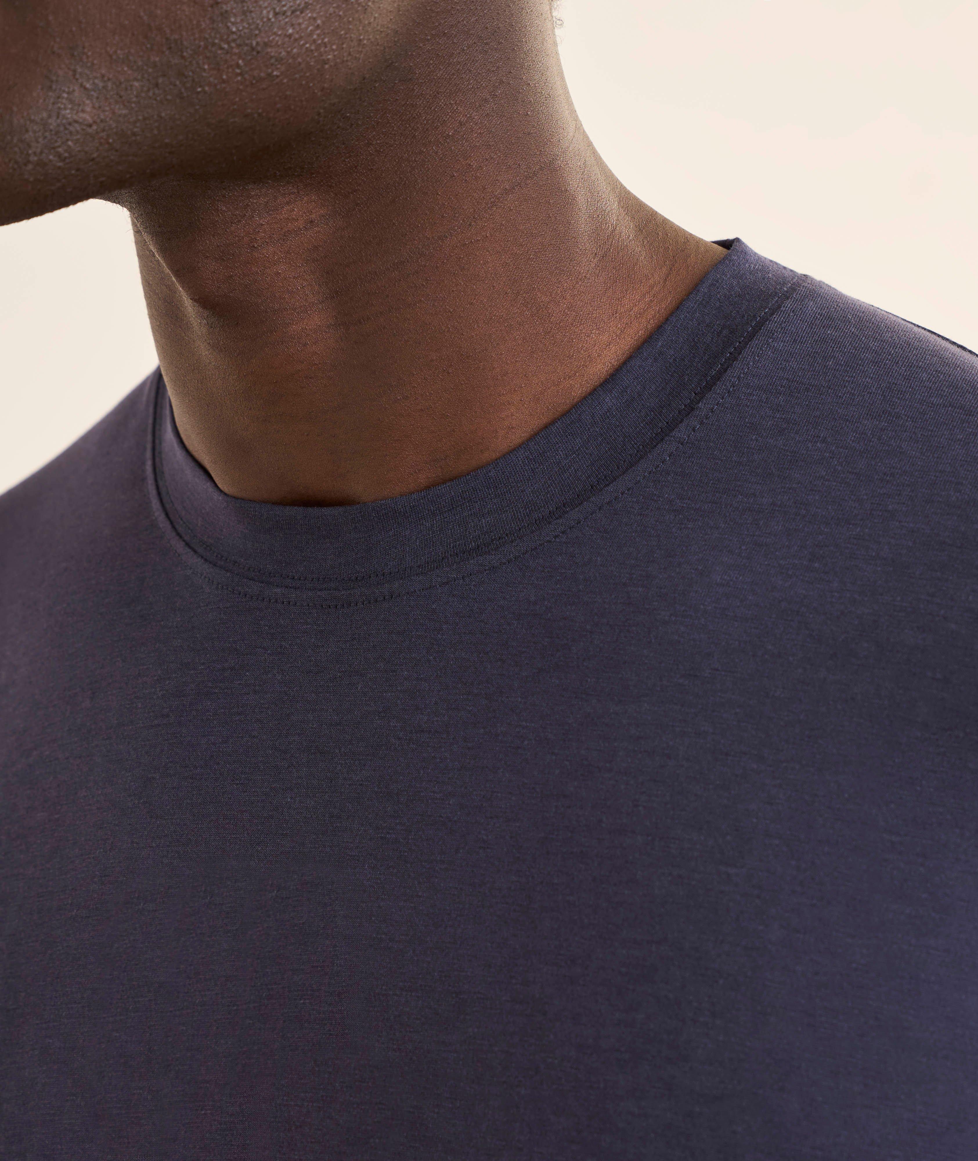 T-shirt lyocell-coton encolure ronde image 3