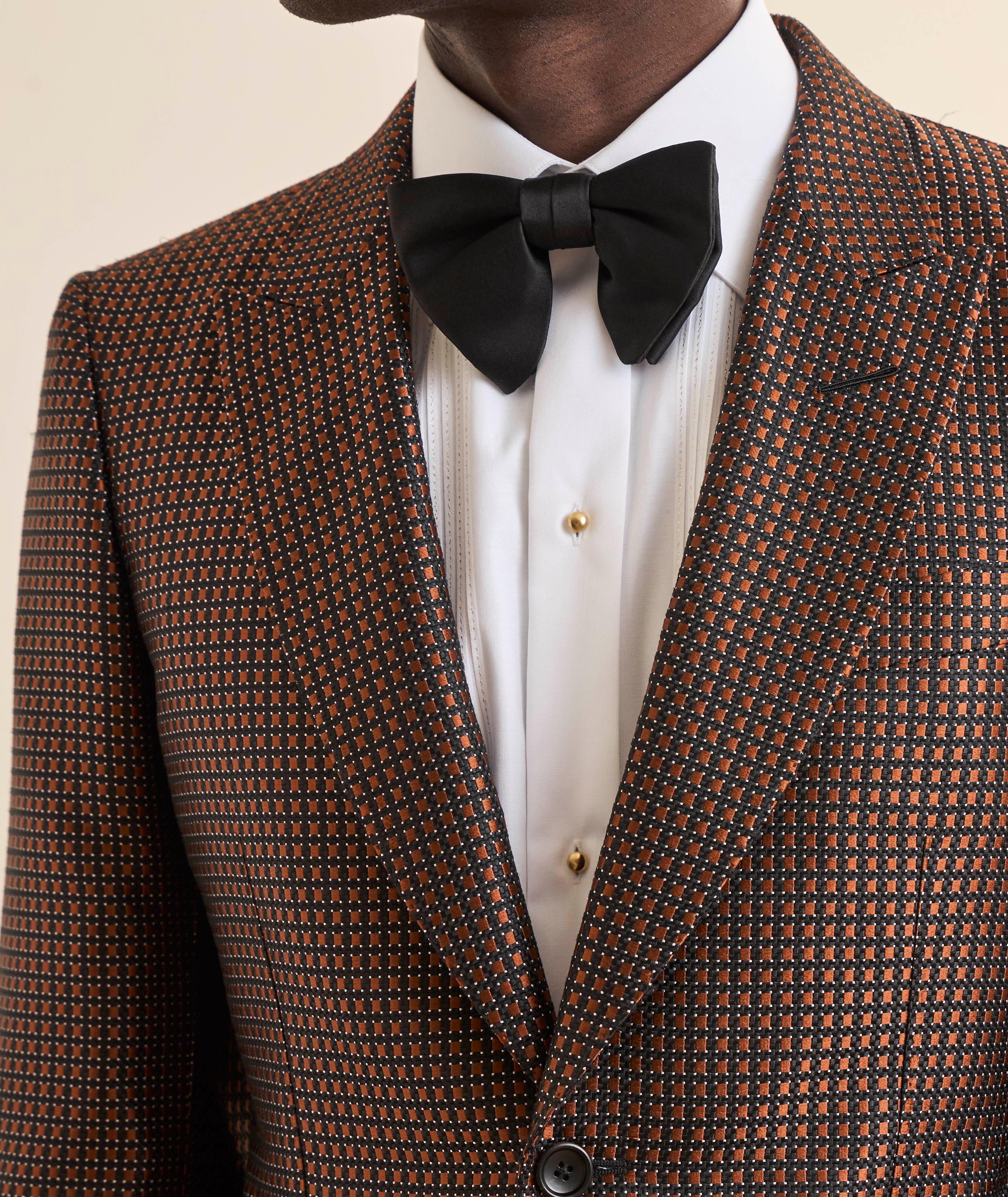 Dyllan Silk Jacquard Dobby Tuxedo Jacket image 2
