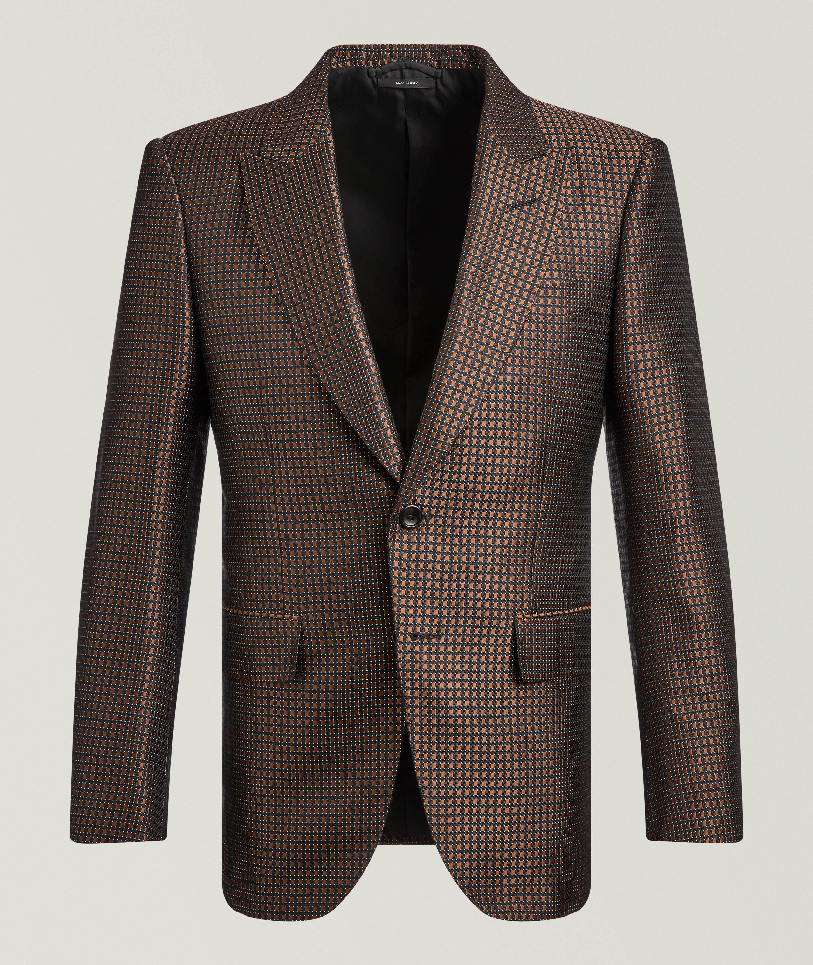 Dyllan Silk Jacquard Dobby Tuxedo Jacket image 0