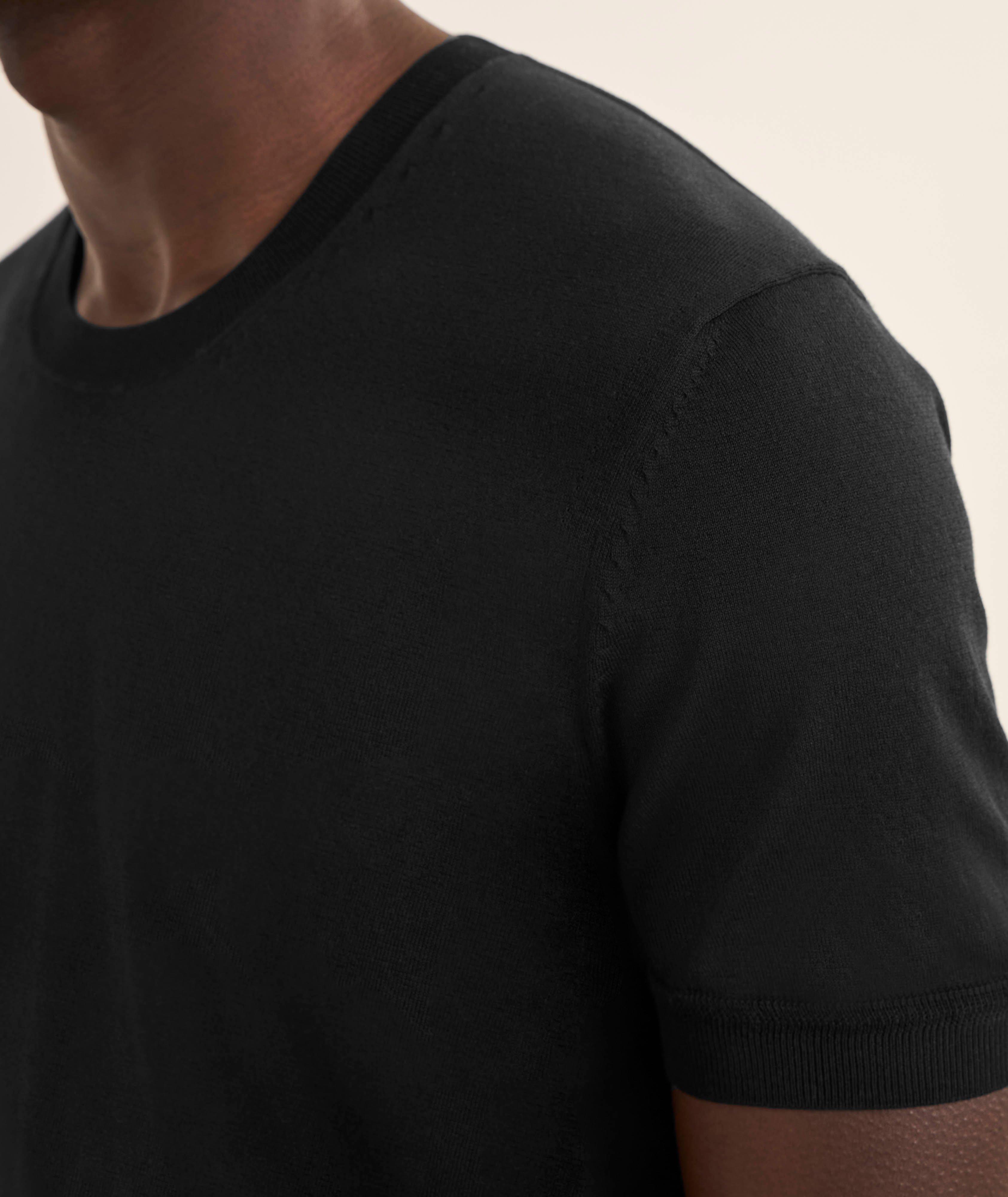 T-shirt coton tricot encolure ronde image 3