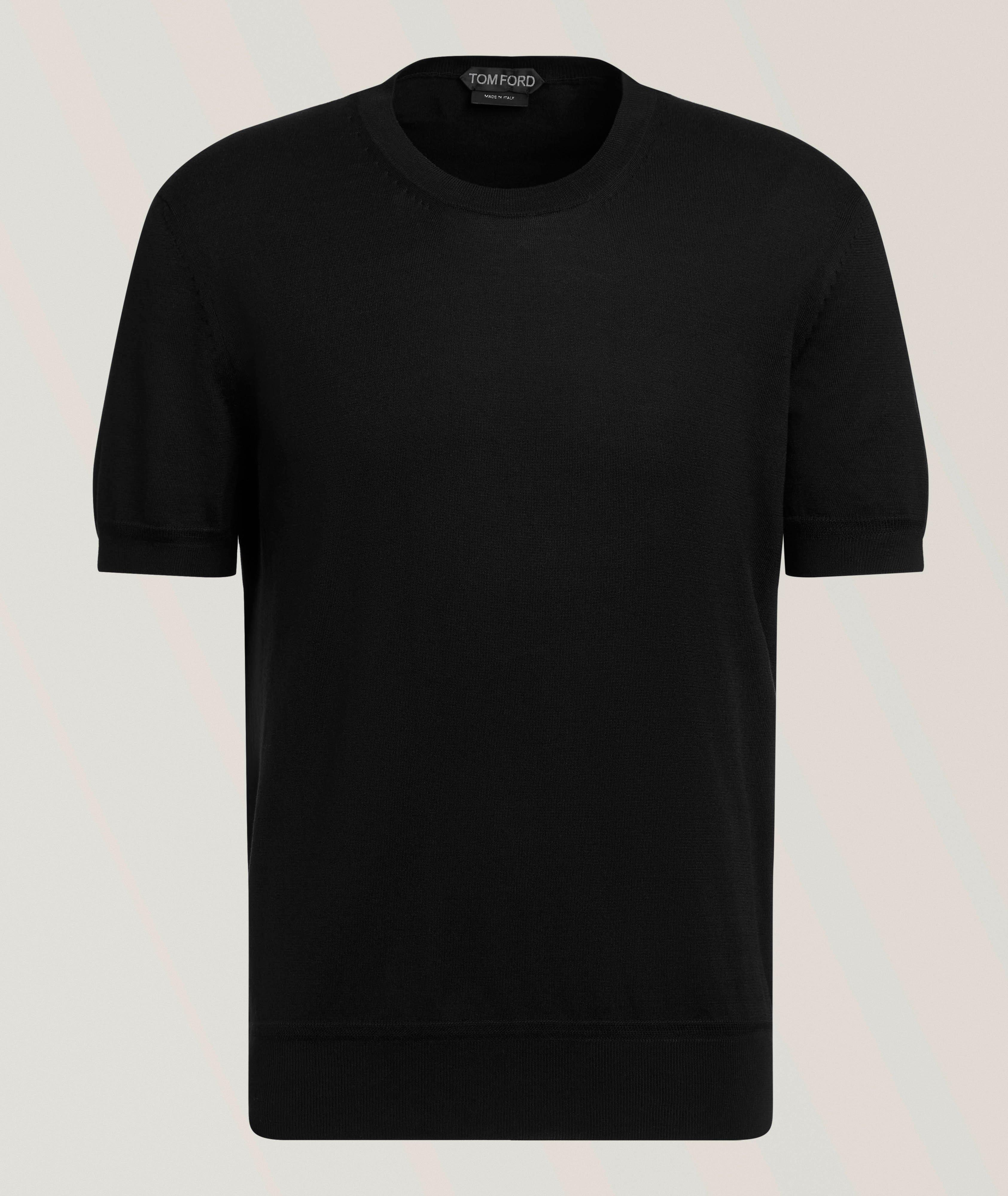 T-shirt coton tricot encolure ronde image 0