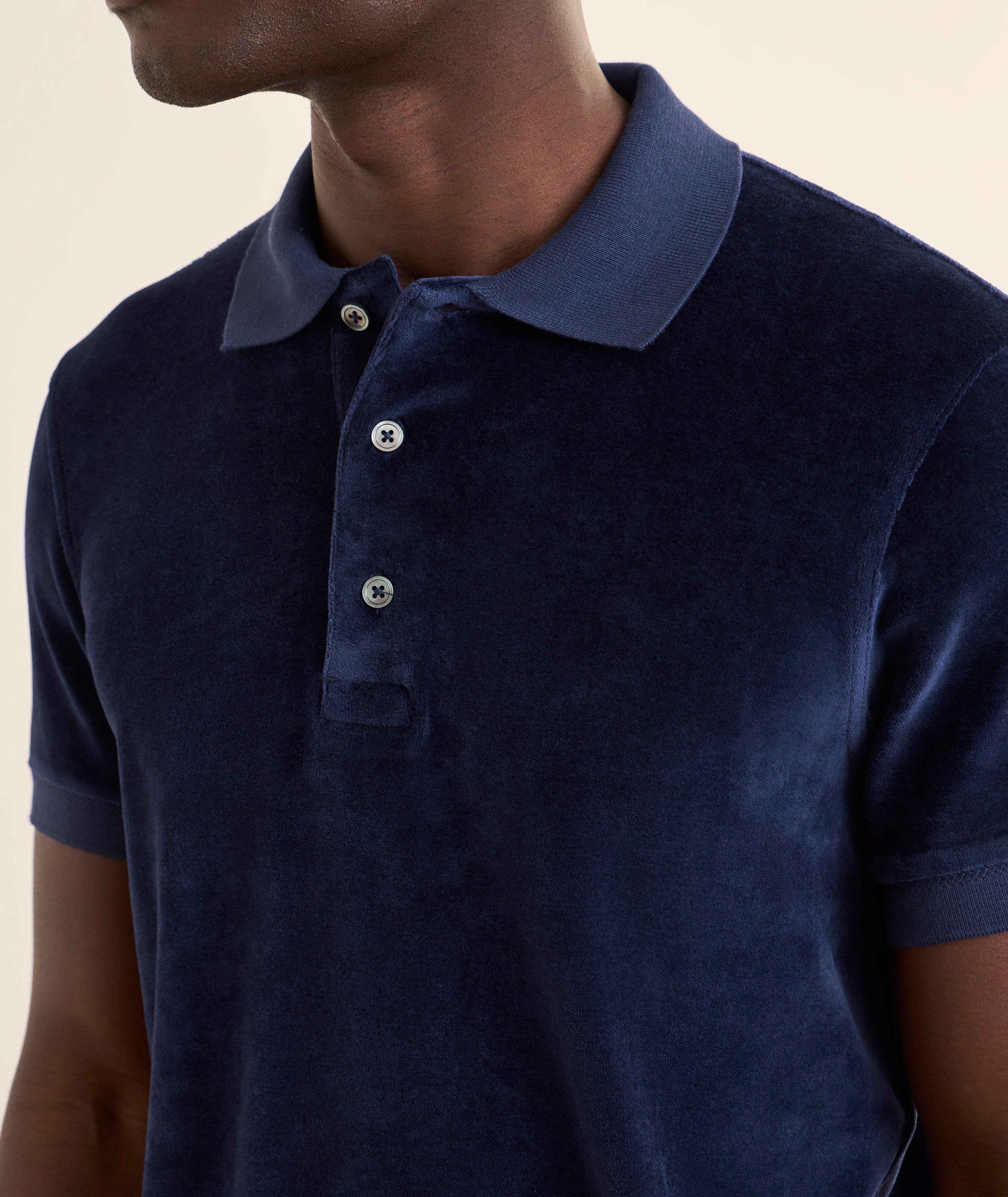 Polo coton-modal velours mélangé image 3
