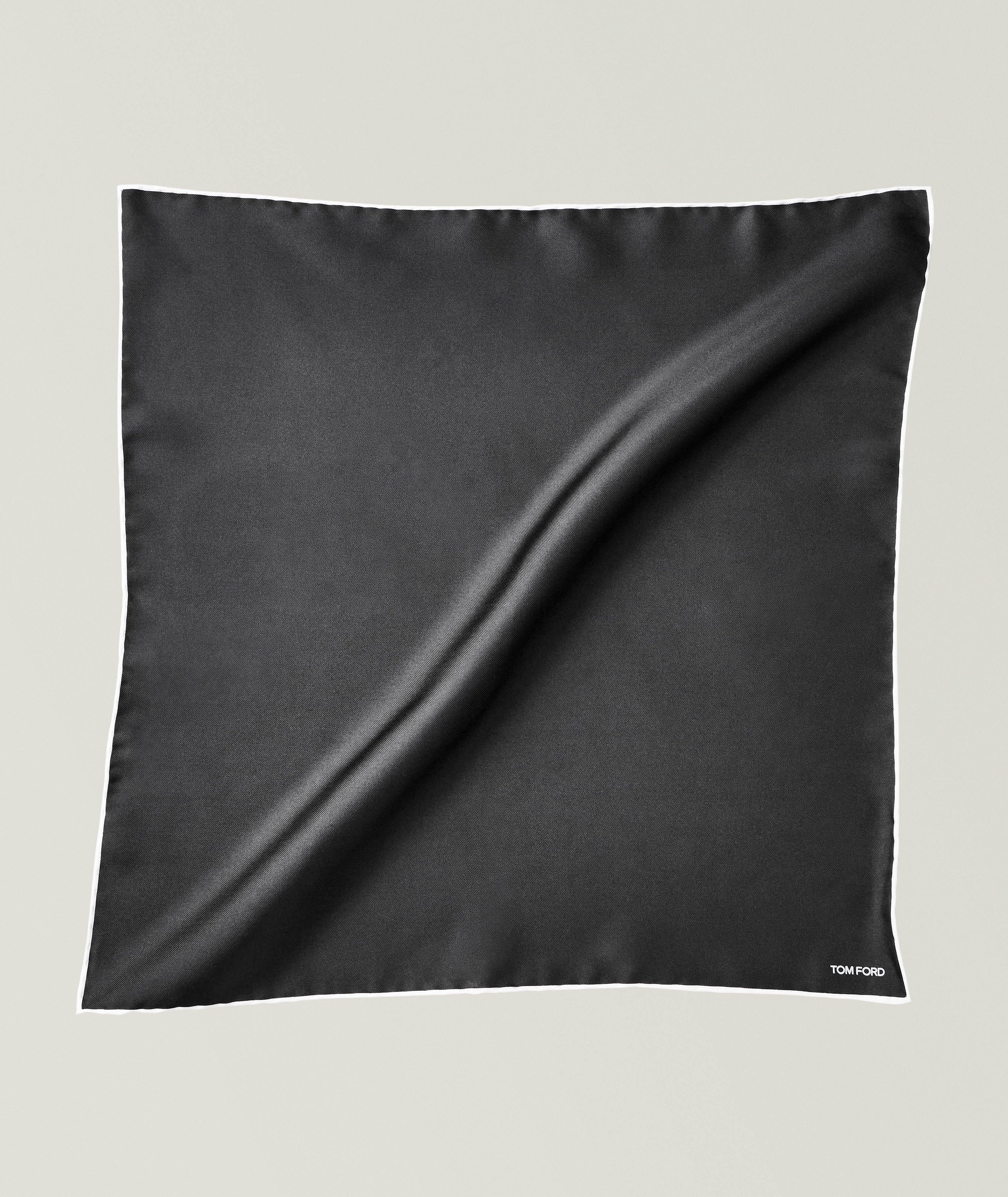 Solid Silk Satin Pocket Square  image 0