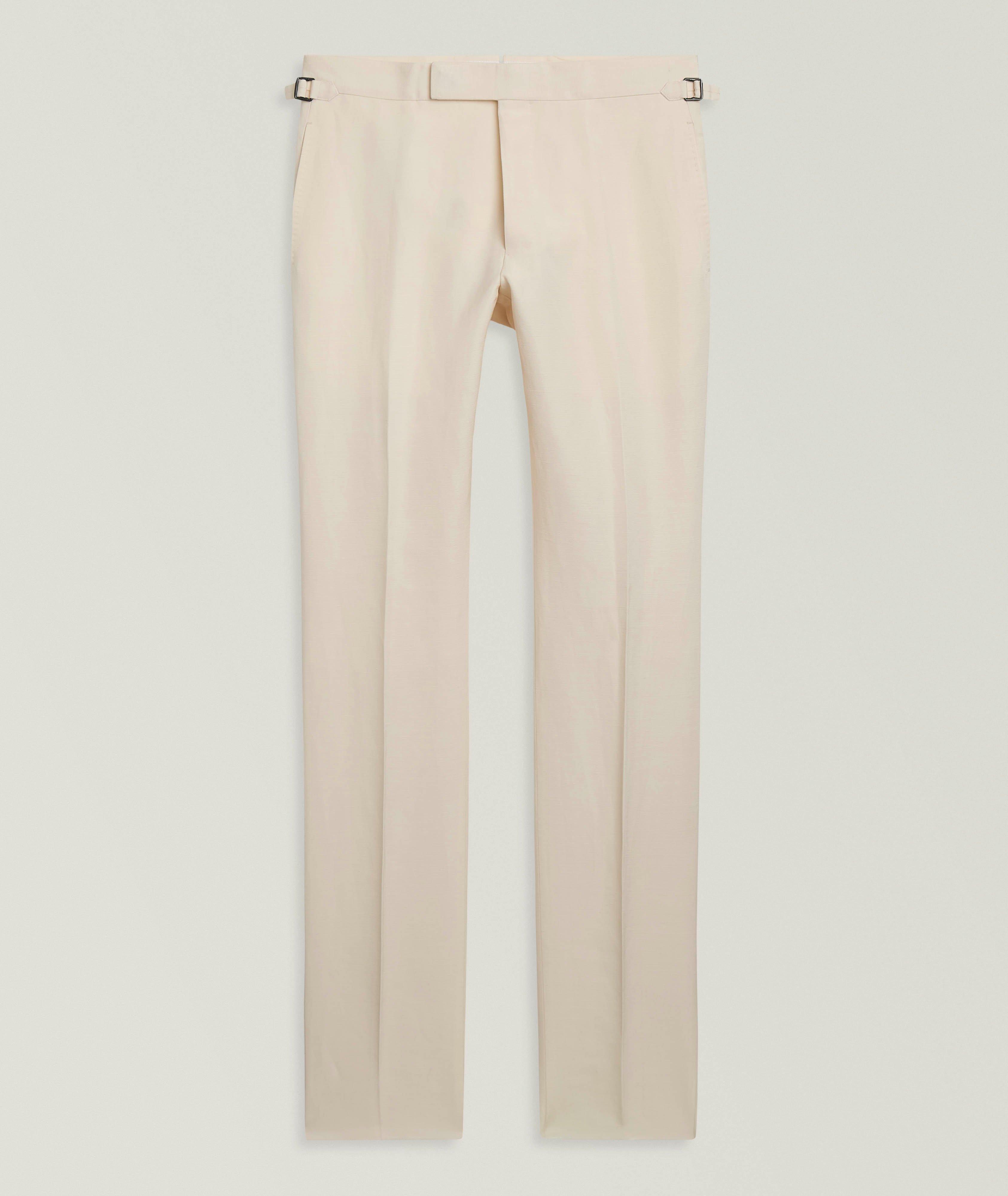 Shelton Linen-Silk Canvas Dress Pants image 0