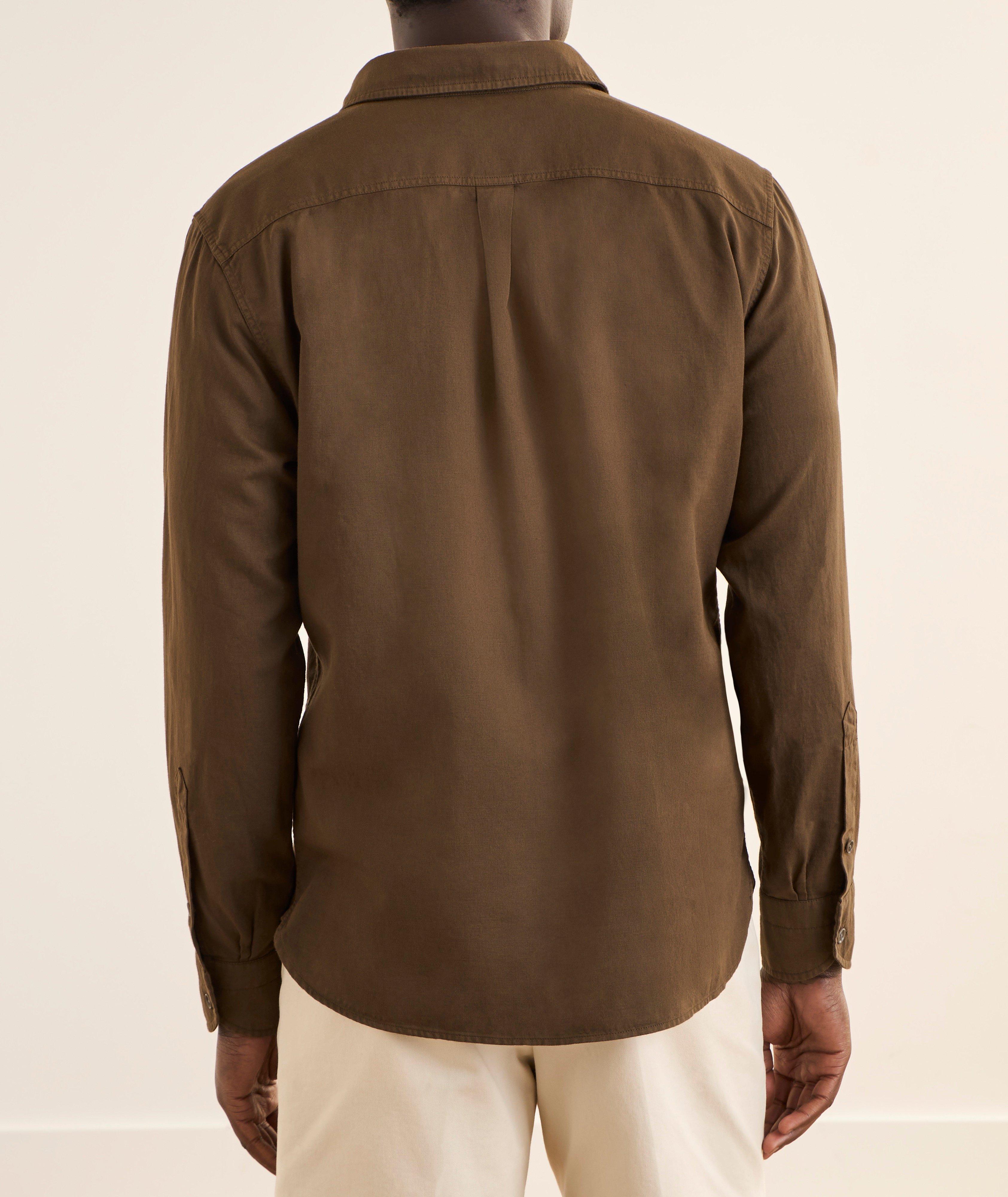 Chemise coton-lin drill militaire image 2