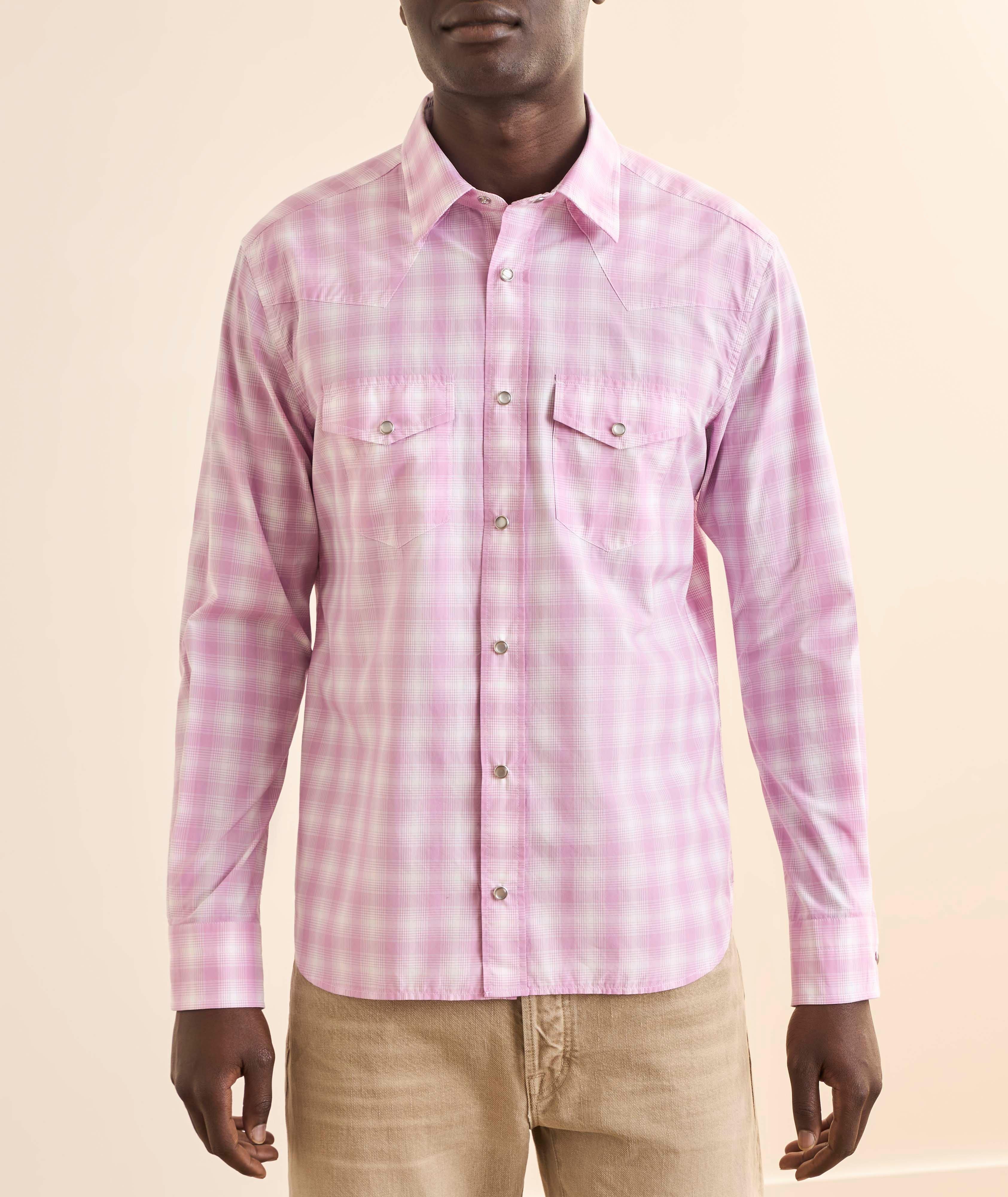 Chemise western coton à carreaux image 1