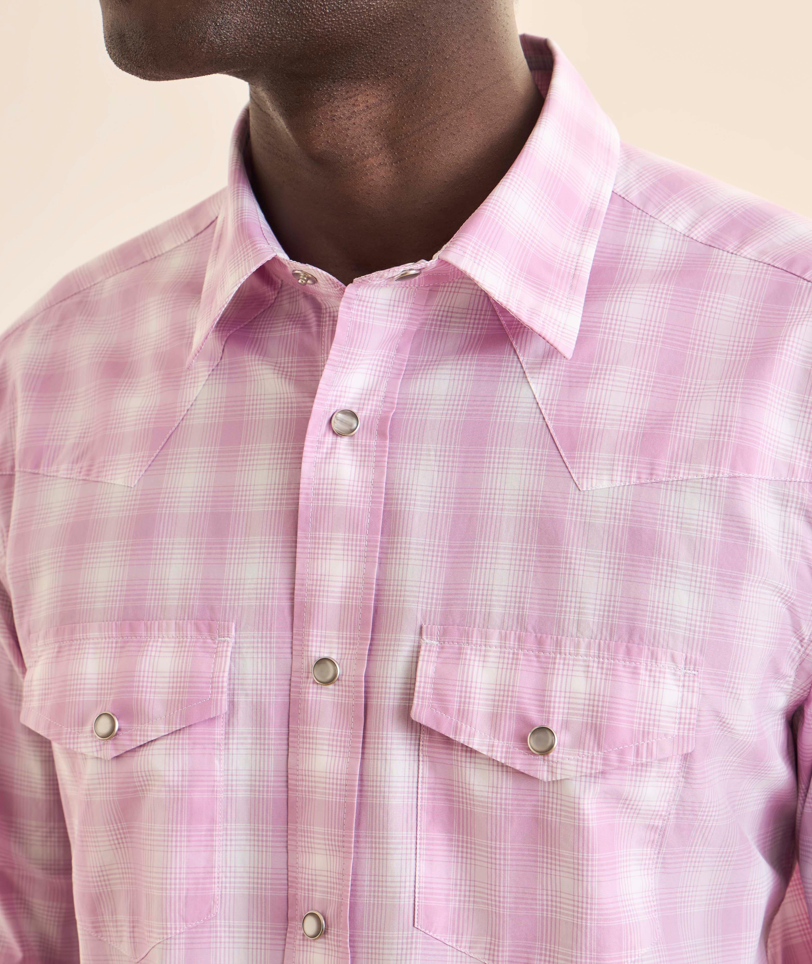 Chemise western coton à carreaux image 3