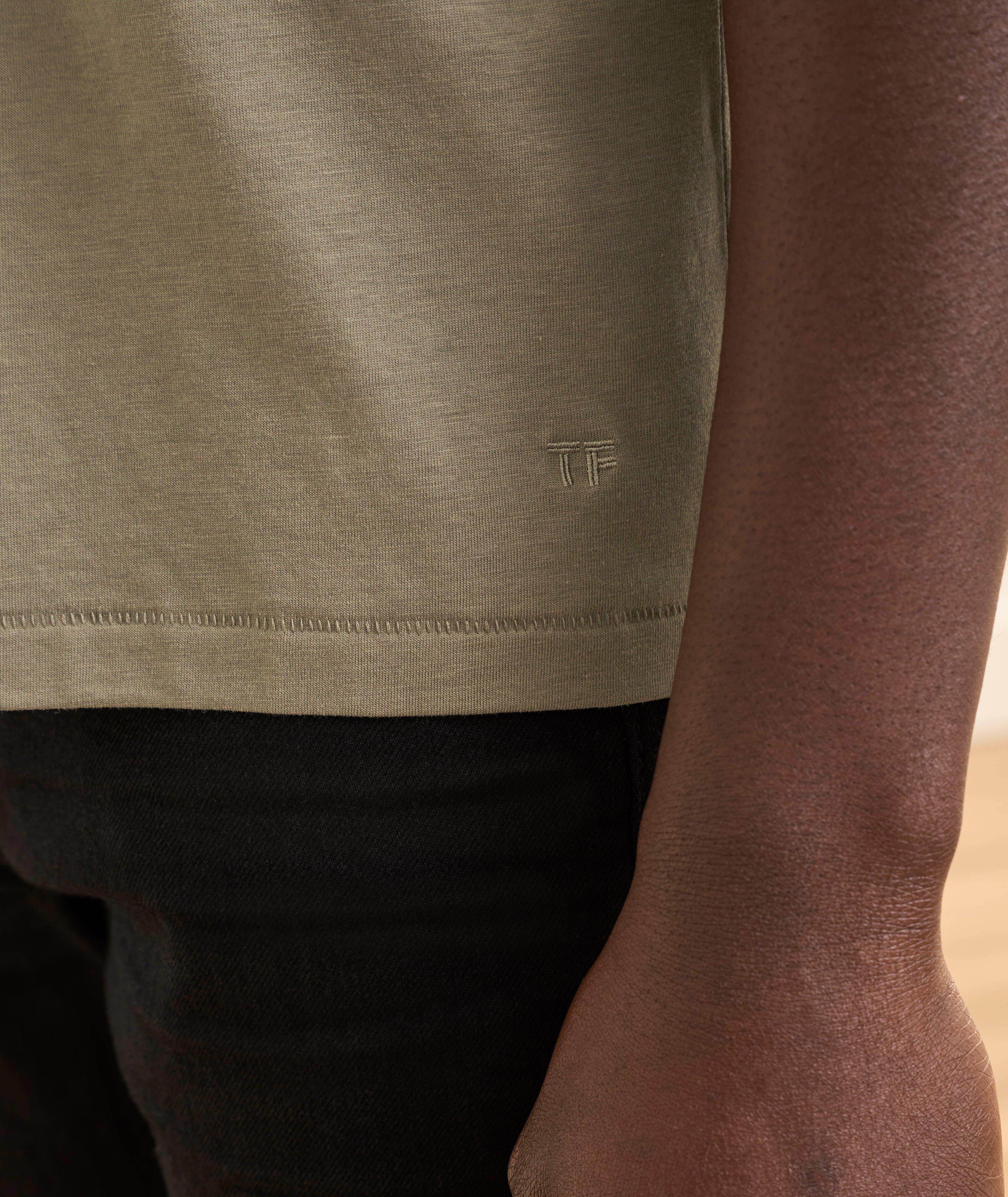 T-shirt lyocell-coton encolure ronde image 4