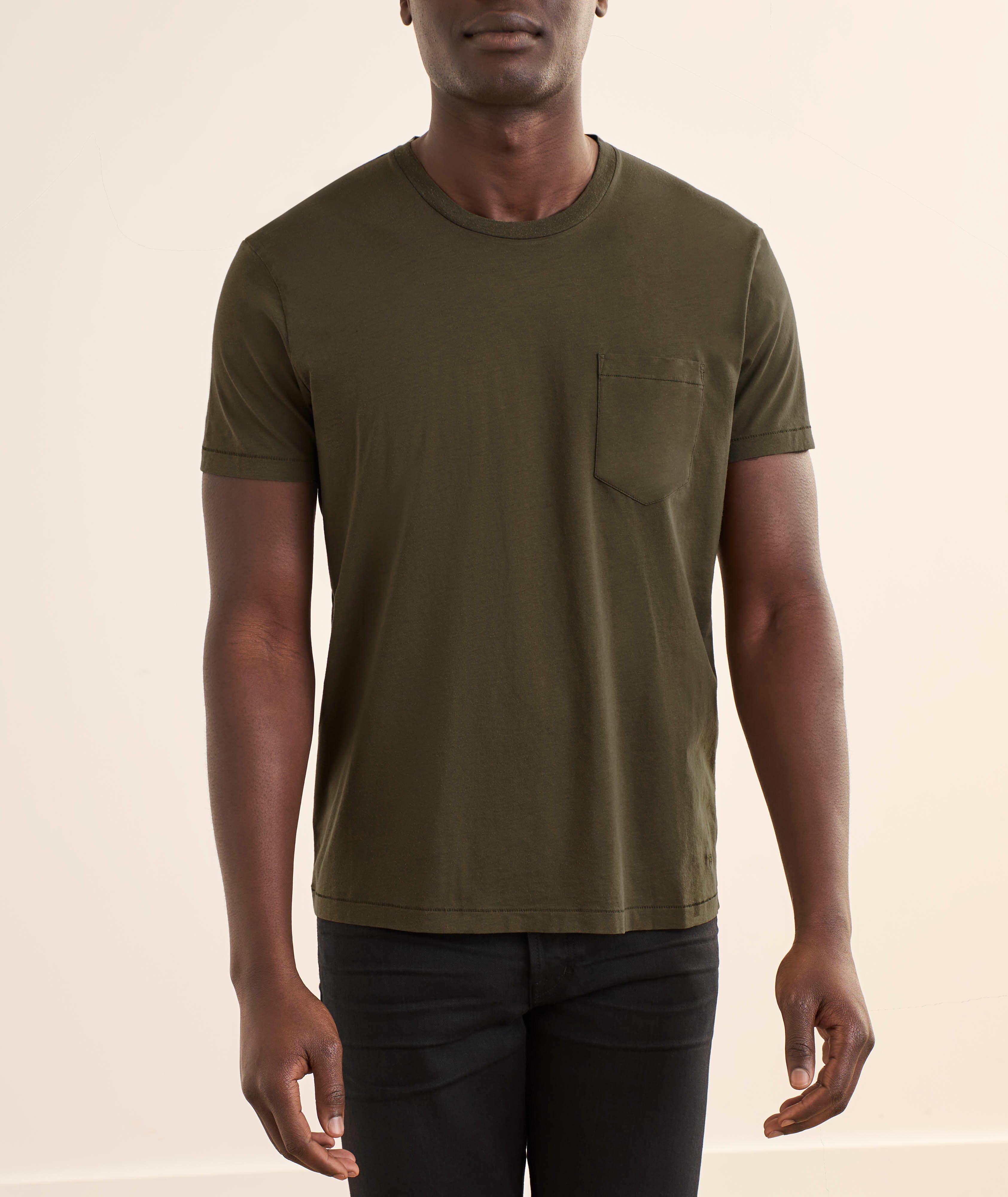 T-shirt coton-soie flammé encolure ronde image 1