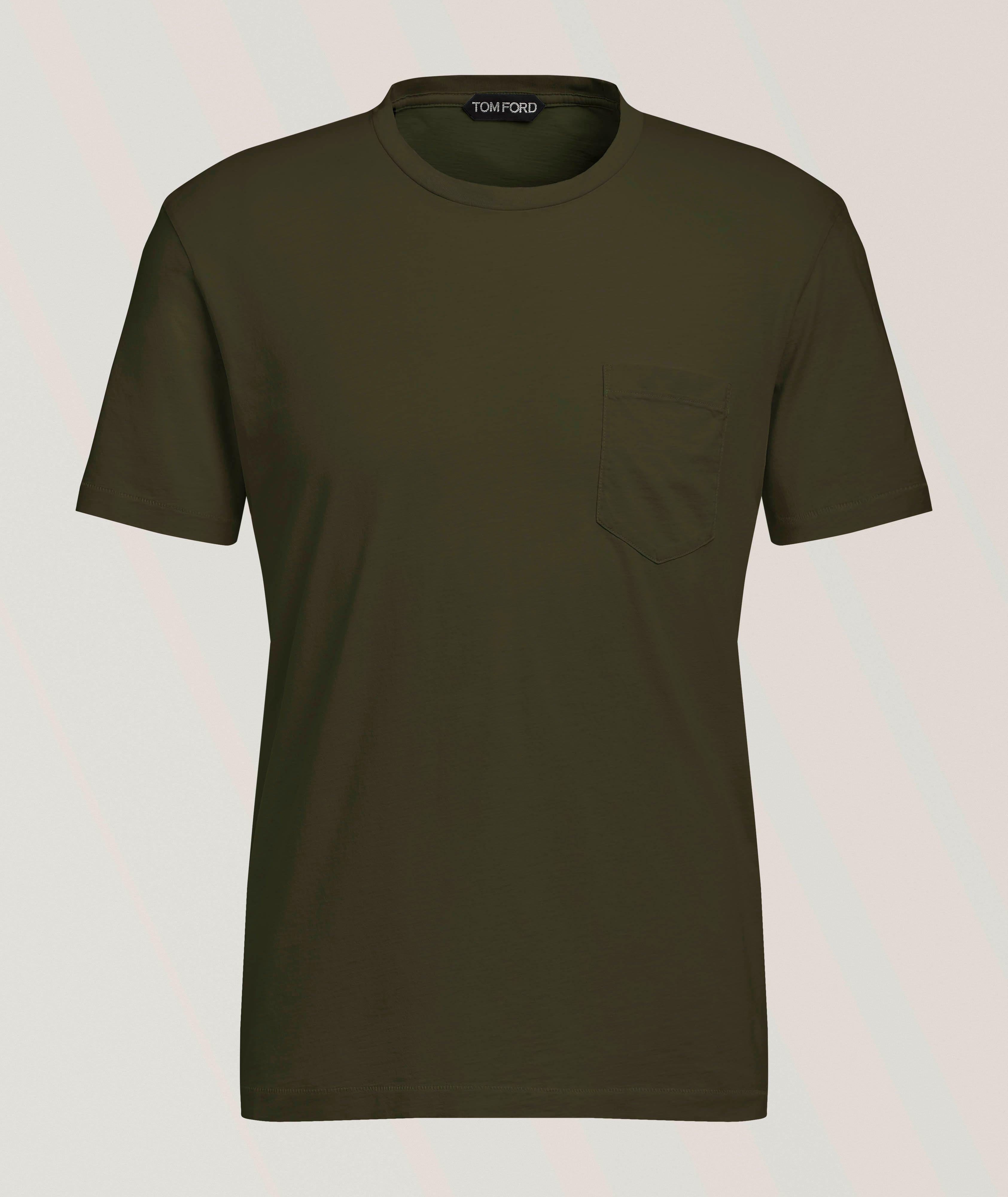 T-shirt coton-soie flammé encolure ronde image 0