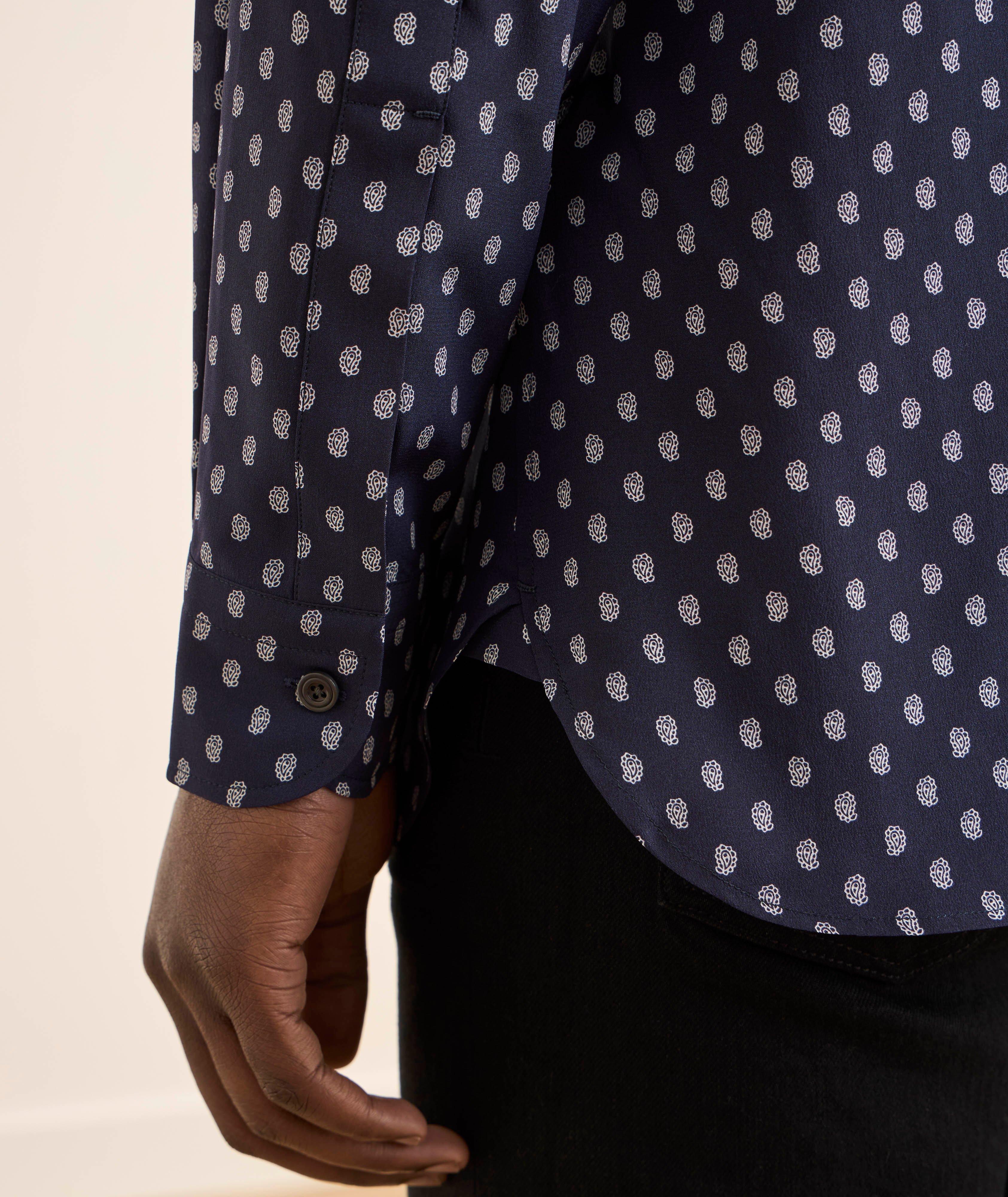 Crêpe de Chine Paisley Fluid Shirt  image 4