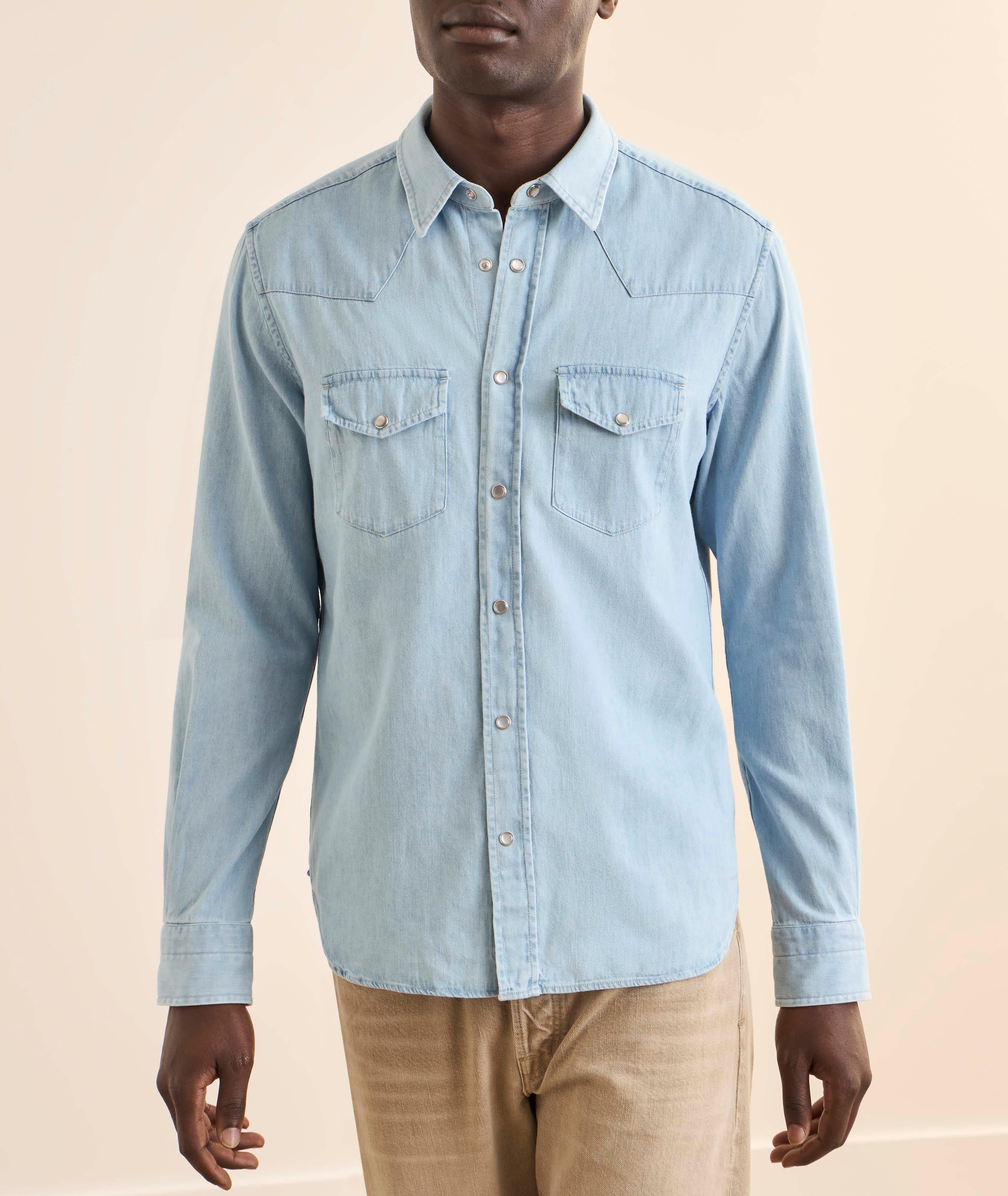 Chemise western chambray denim image 1