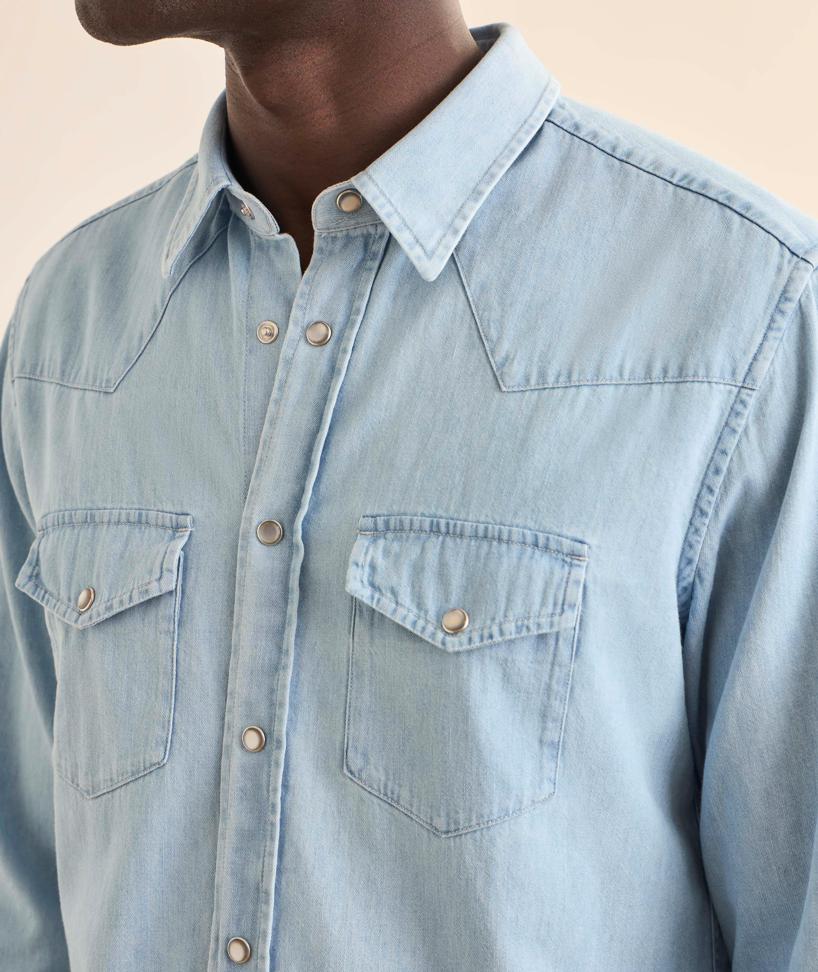 Chemise western chambray denim image 3