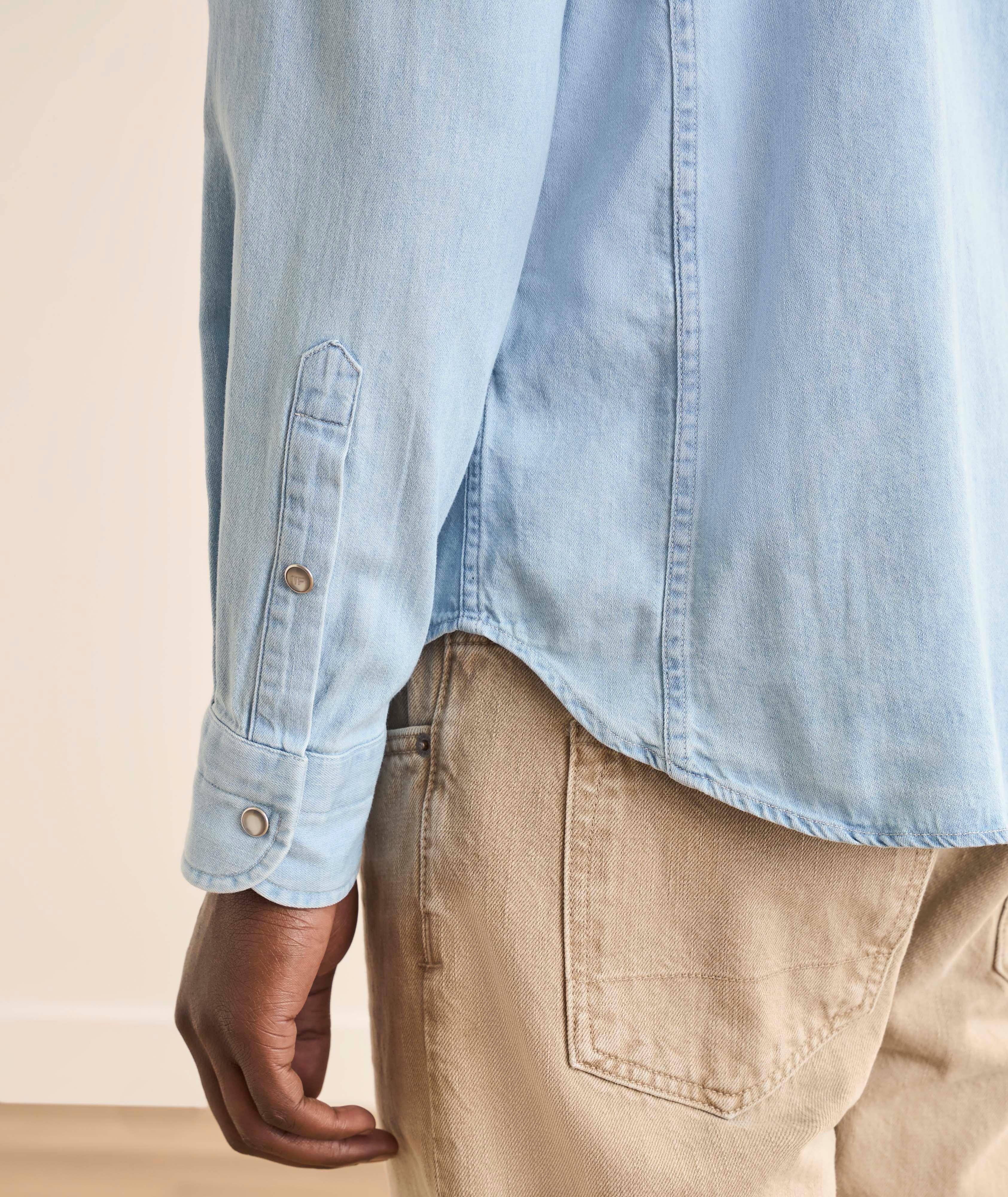 Chemise western chambray denim image 4