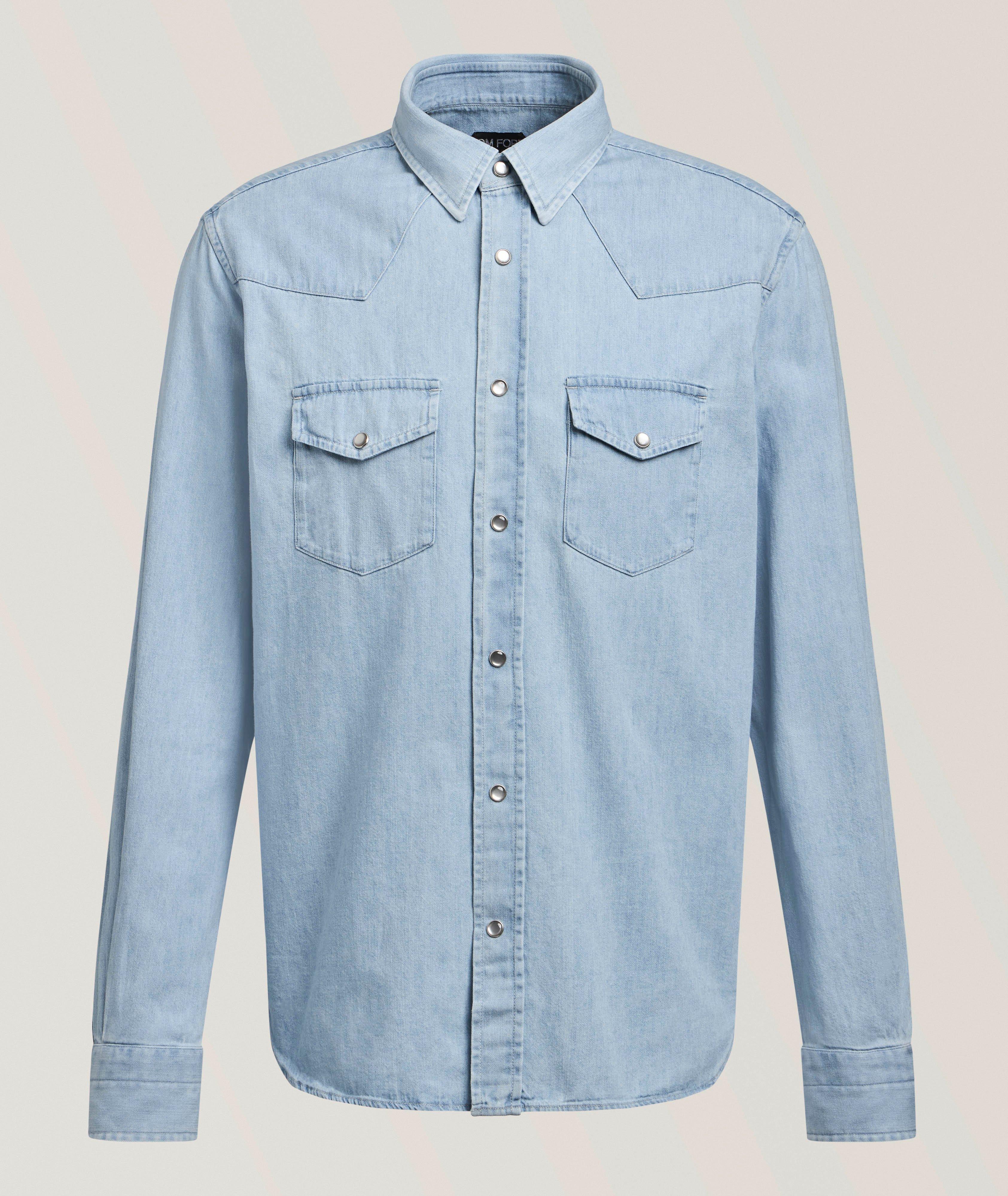 Chemise western chambray denim image 0