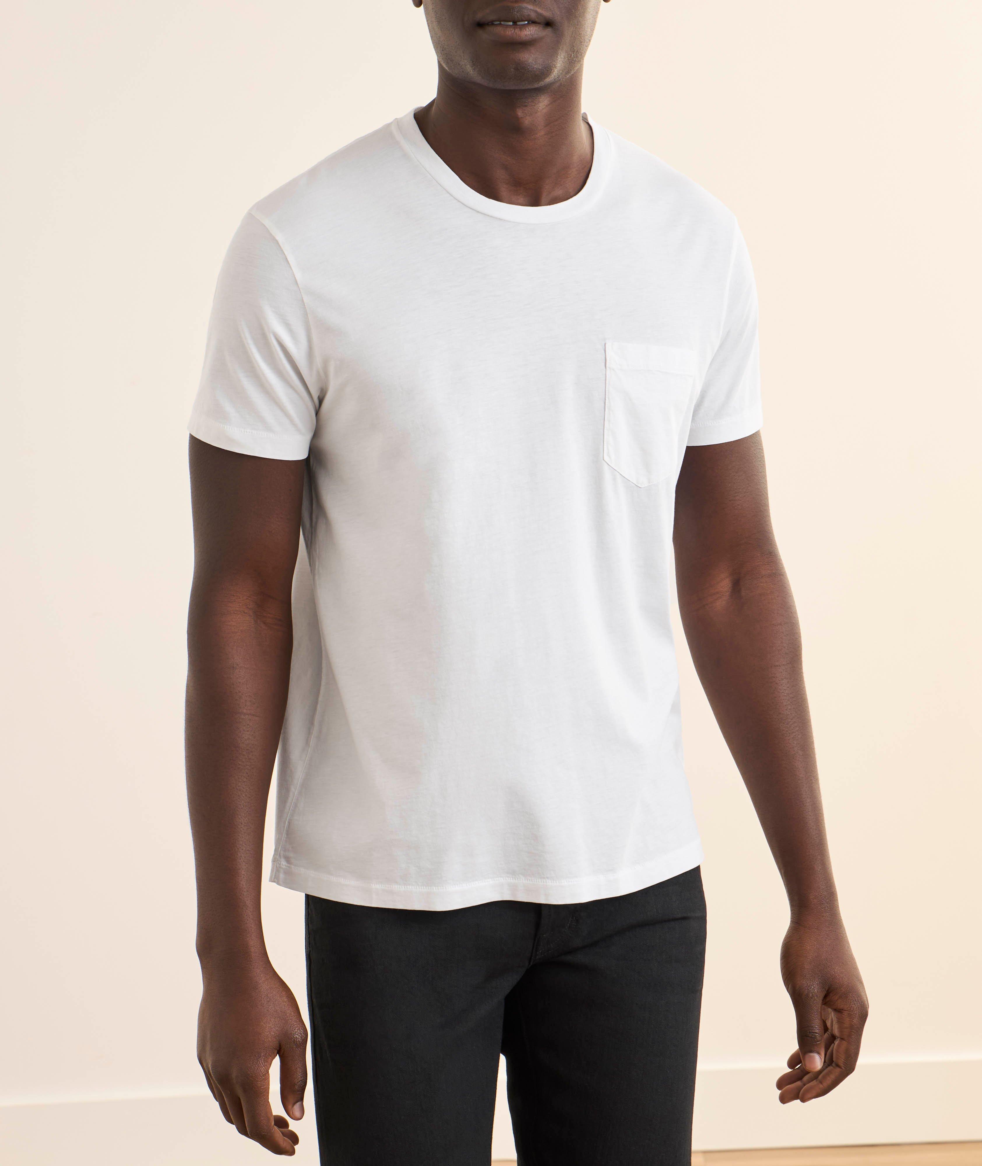 T-shirt coton-soie flammé encolure ronde image 1