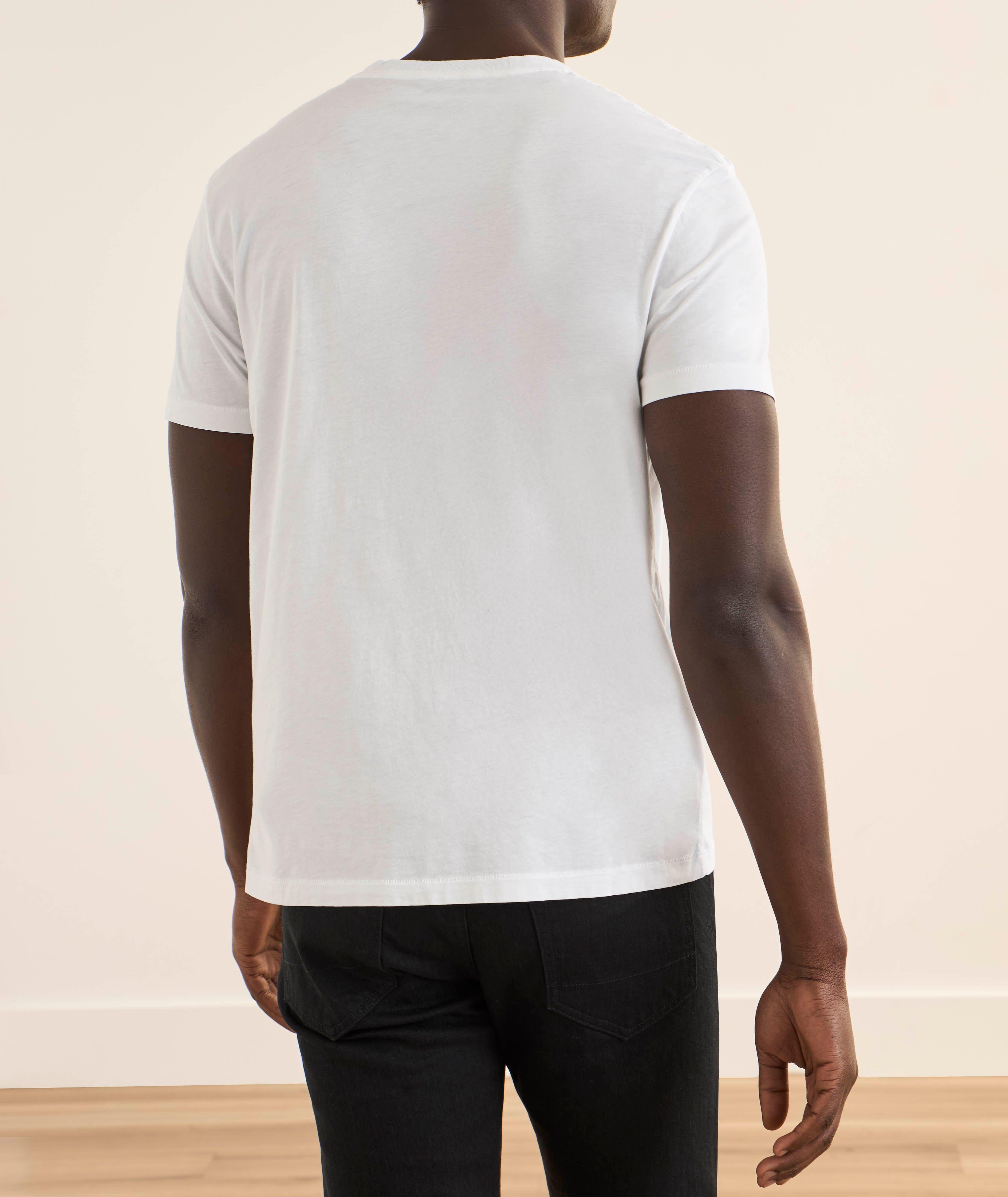 T-shirt coton-soie flammé encolure ronde image 2